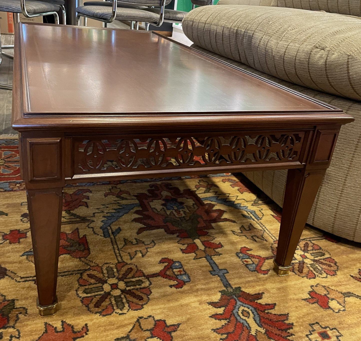 Baker Coffee Table with Fretwork (0OU00D)