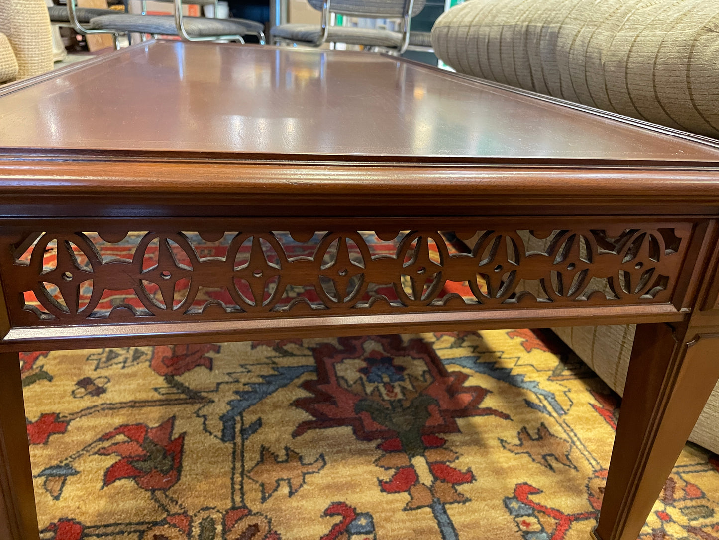 Baker Coffee Table with Fretwork (0OU00D)