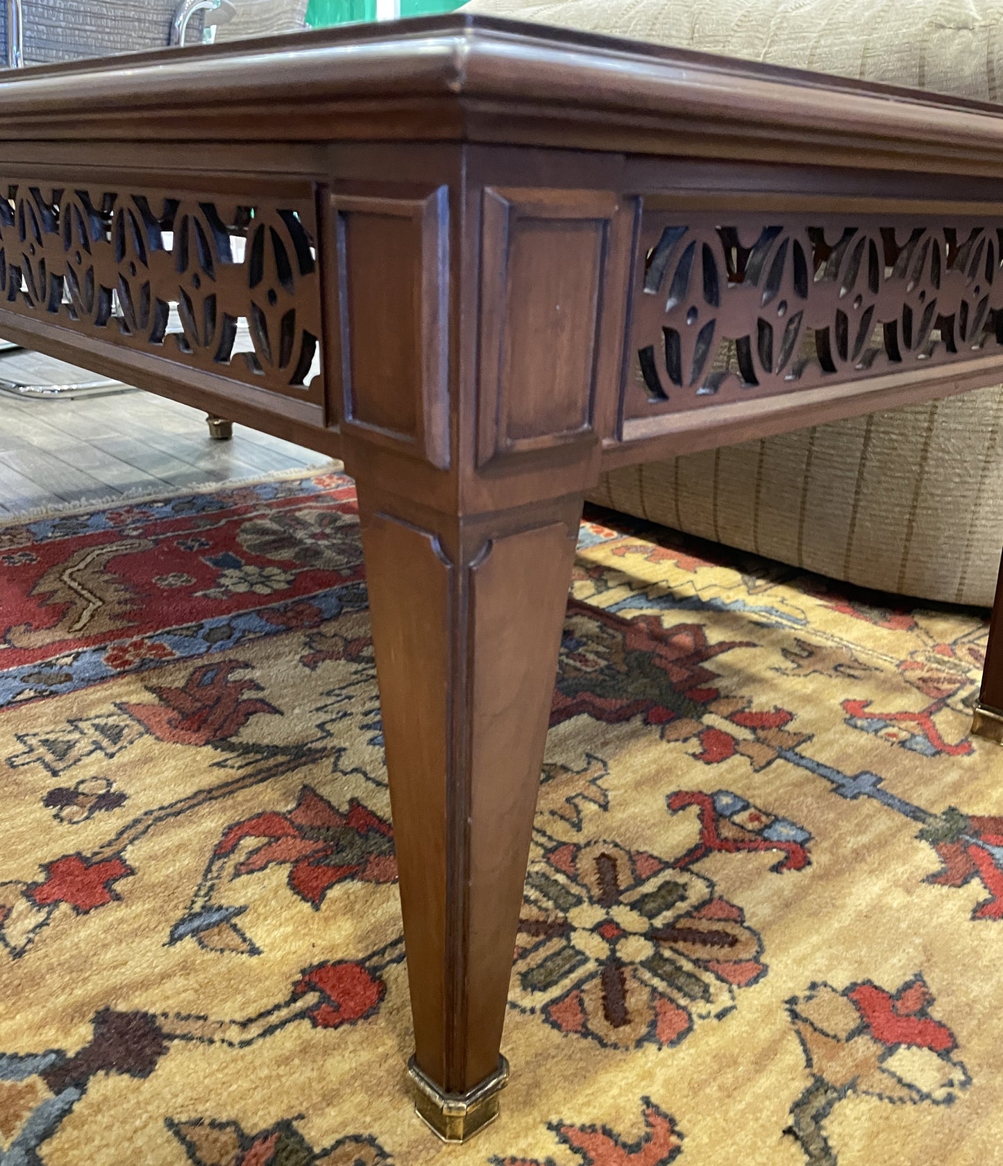Baker Coffee Table with Fretwork (0OU00D)