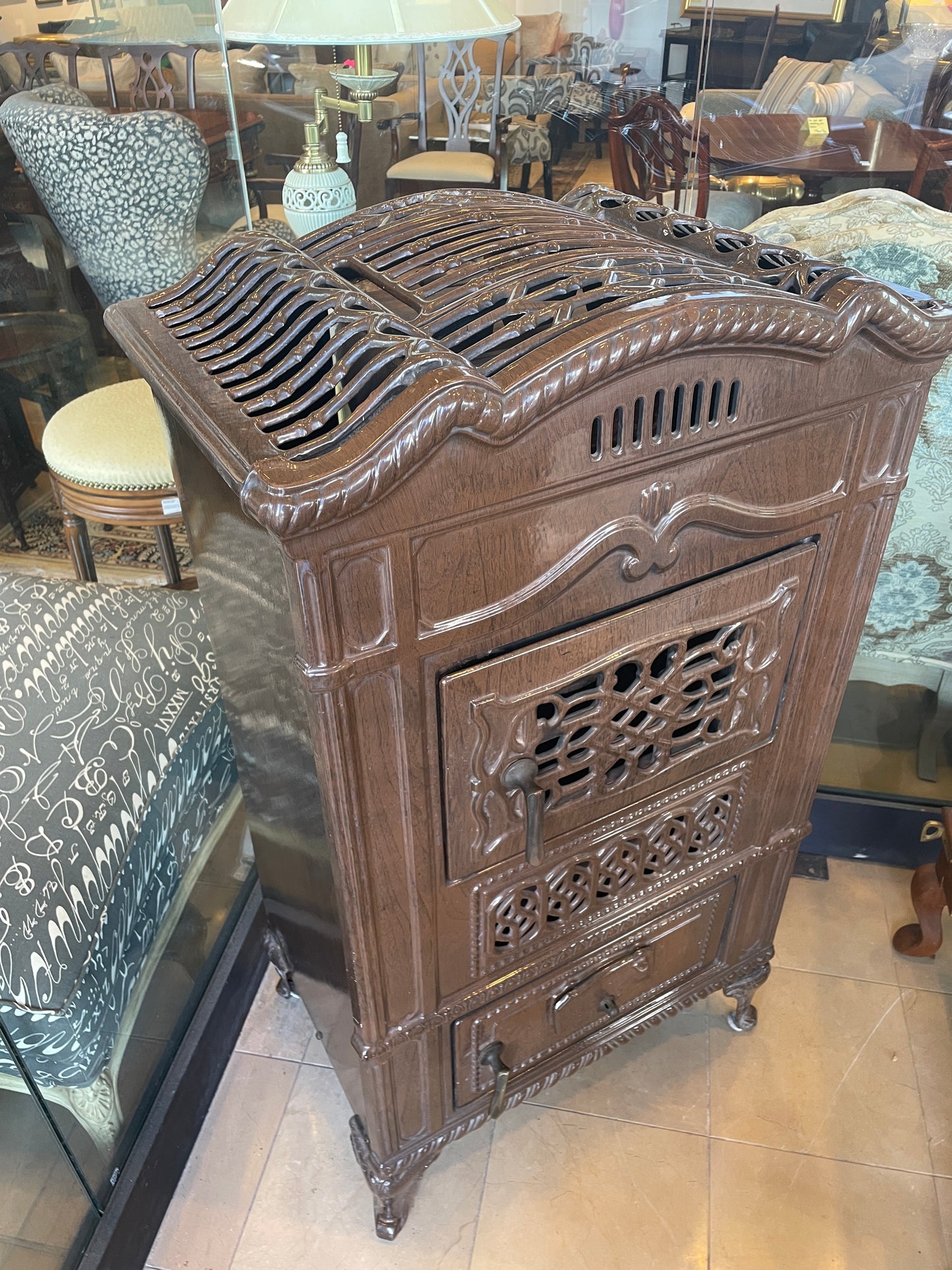 Enameled Wood Burning Stove "Golden Dawn" (0HF001)
