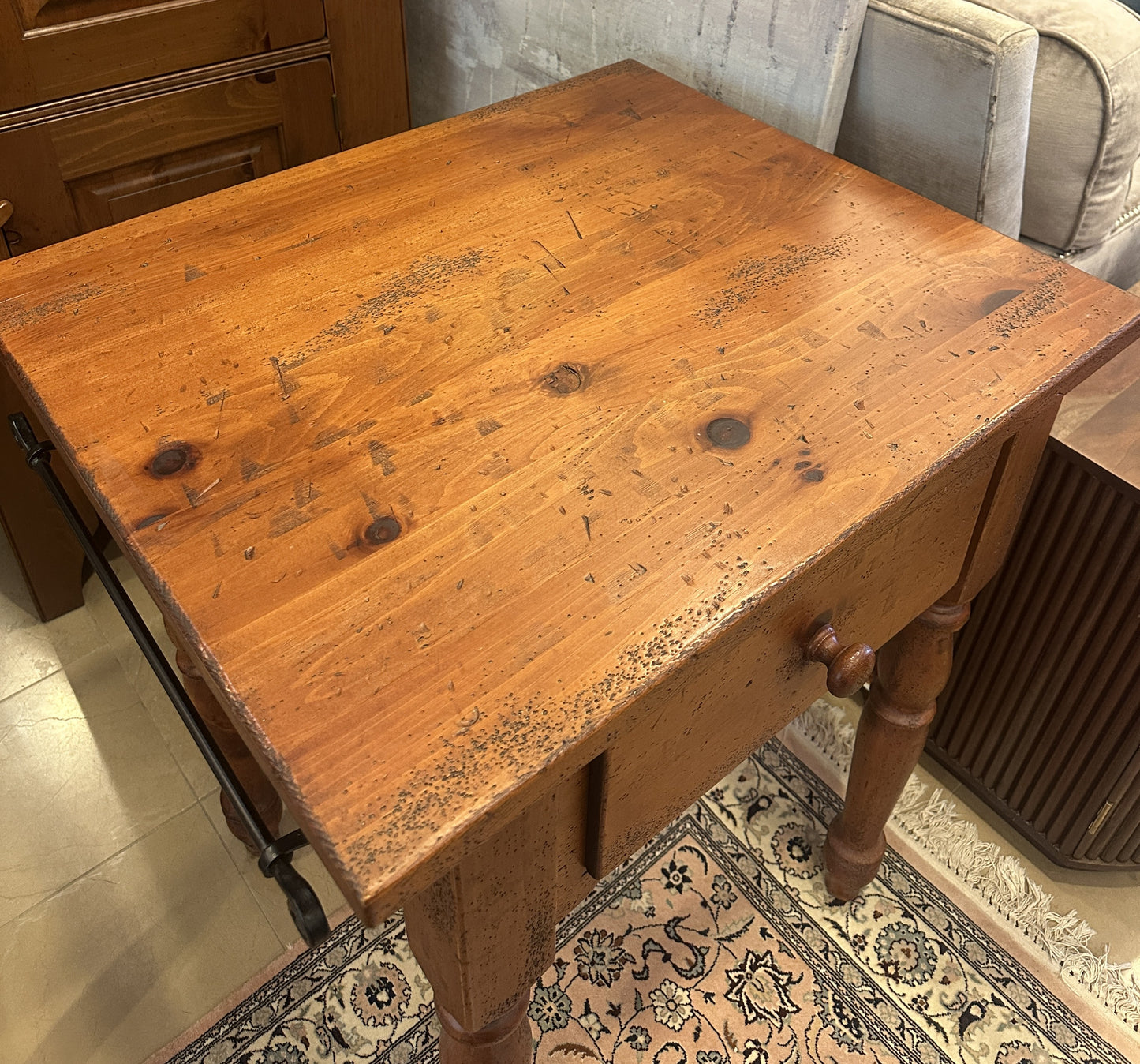 Butcher Block with Towel Rack (0C400W)