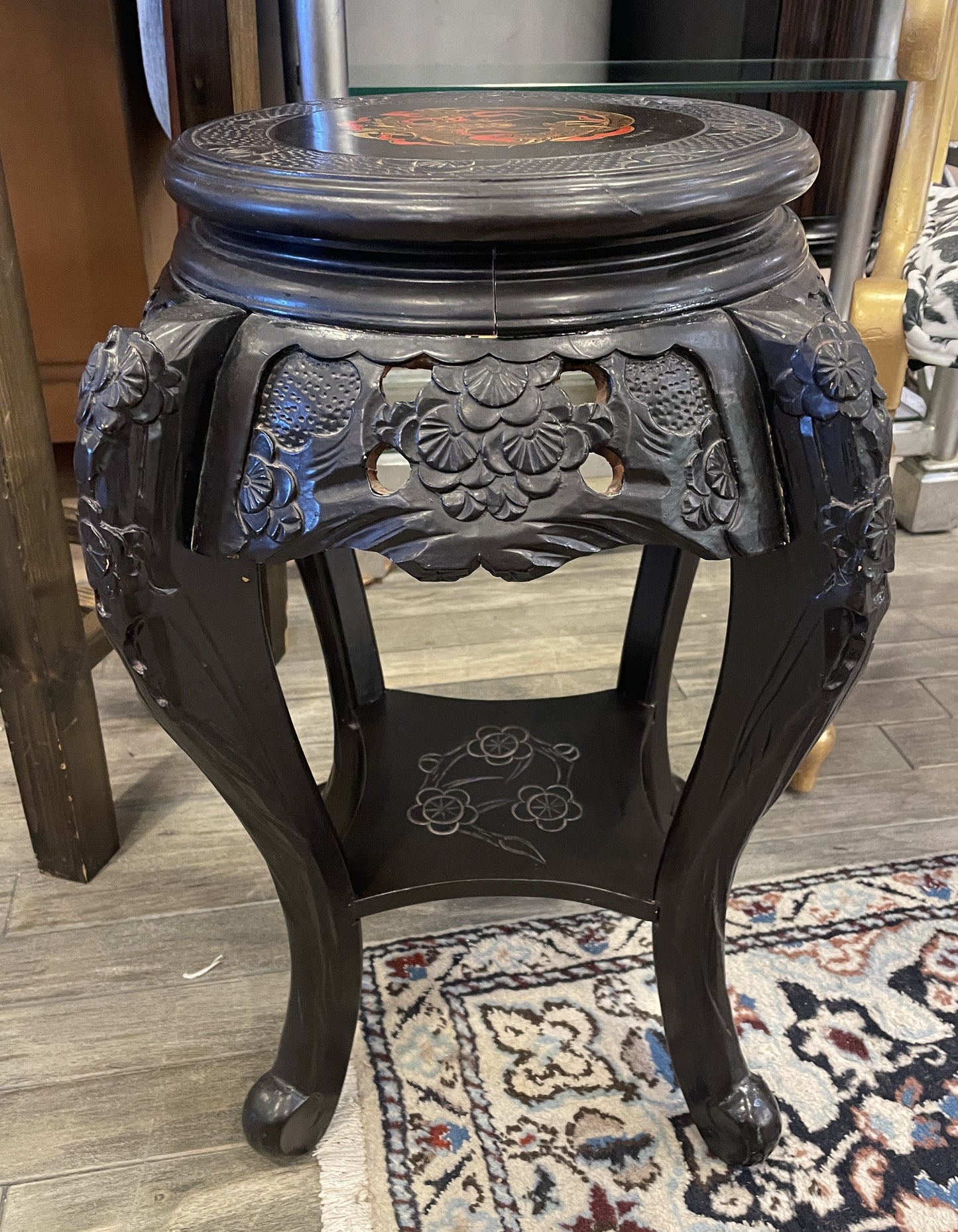 Chinese Plant Stand, Antique (Two Available) (0HK002)