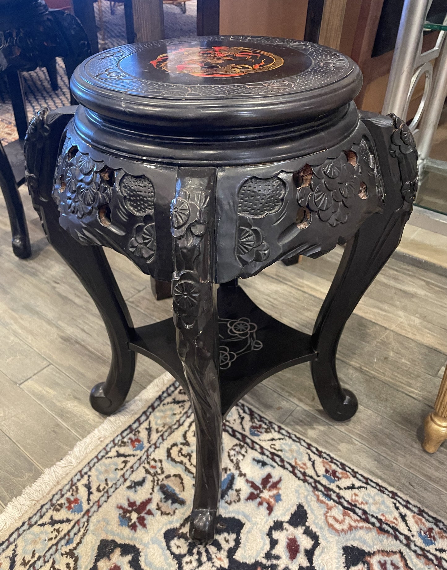 Chinese Plant Stand, Antique (Two Available) (0HK002)