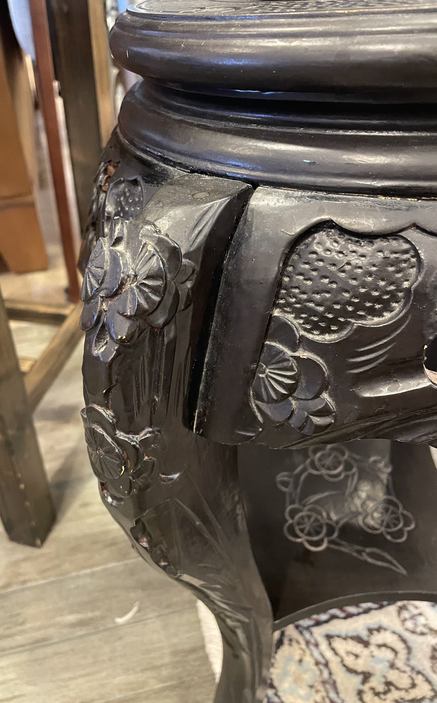 Chinese Plant Stand, Antique (Two Available) (0HK002)