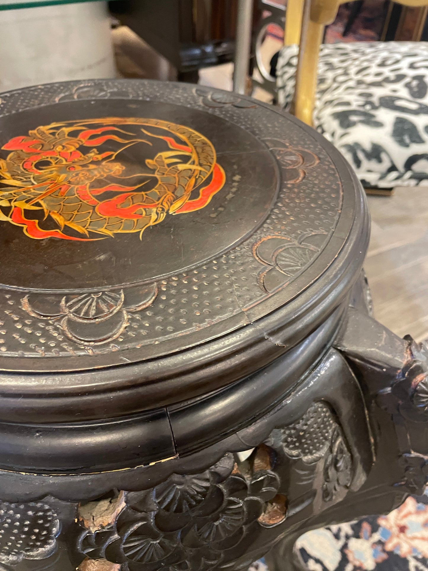 Chinese Plant Stand, Antique (Two Available) (0HK002)