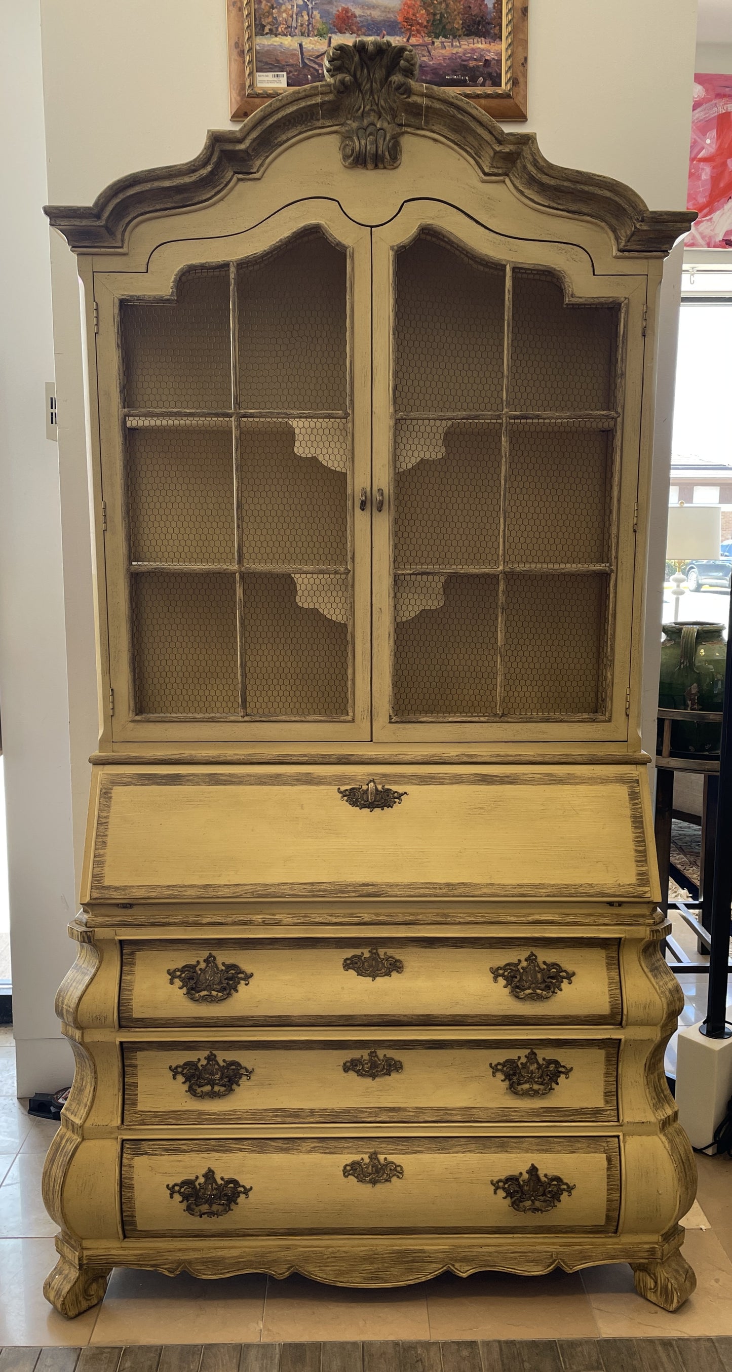 Henredon "Dorothy Draper" Bookshelf Secretary, 1960s (0JF002)