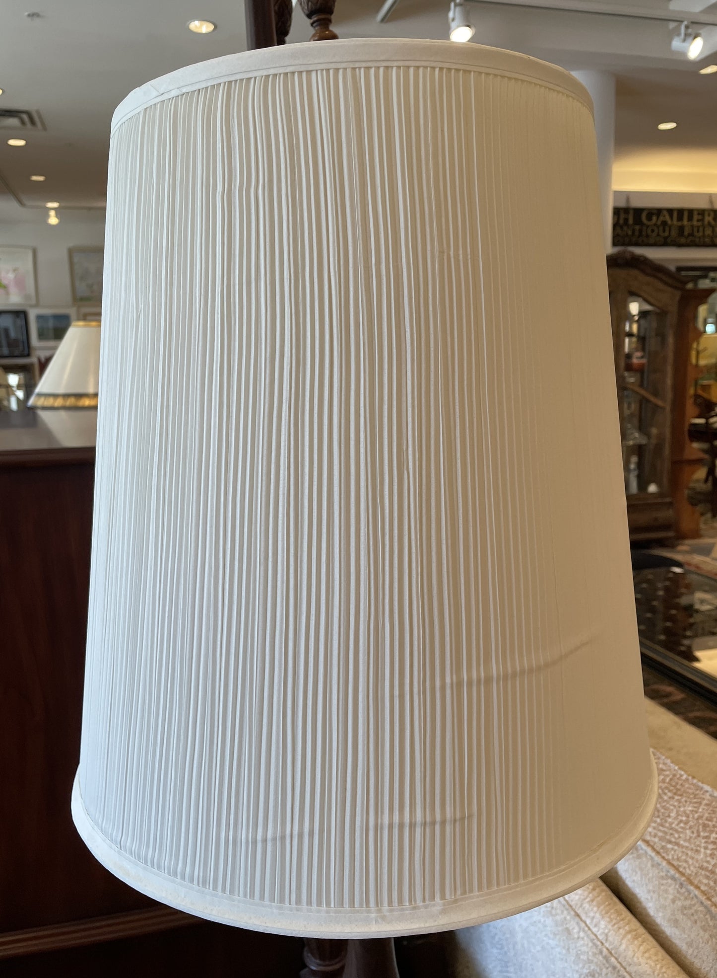 Mid Century Cork and Walnut Table Lamp (0OV001)