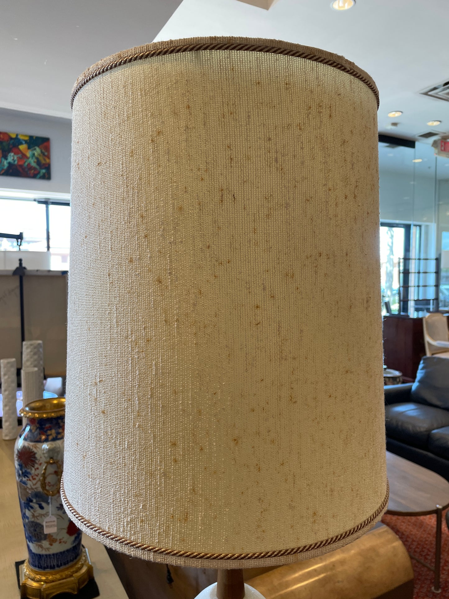 Brutalist Mid Century Glazed Lamp (0OV003)