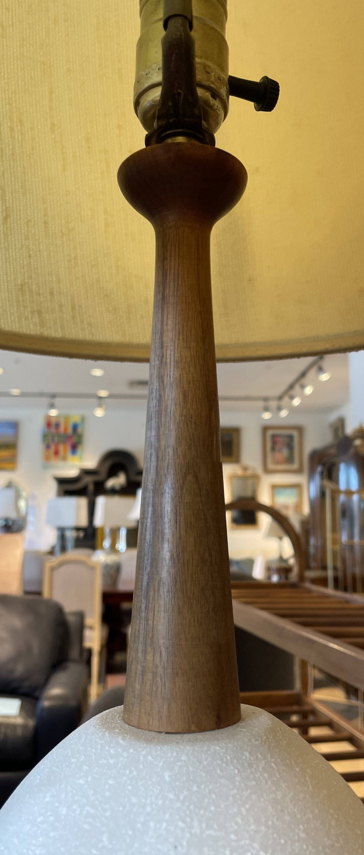 Brutalist Mid Century Glazed Lamp (0OV003)