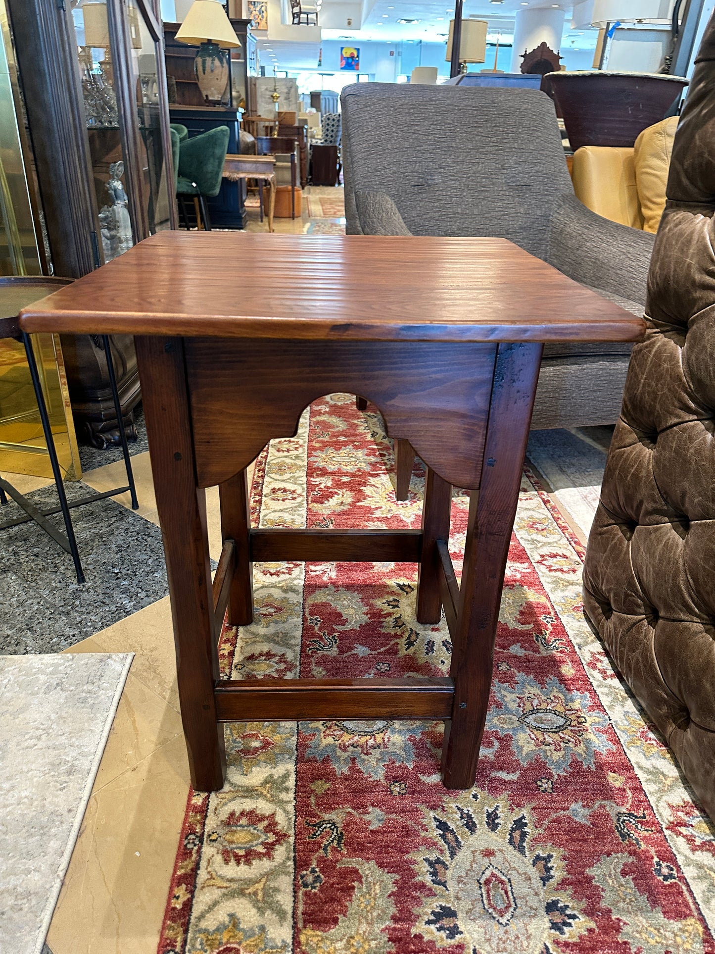 Stephen Von Hohen Square End Table, rough hewn (0C401B)
