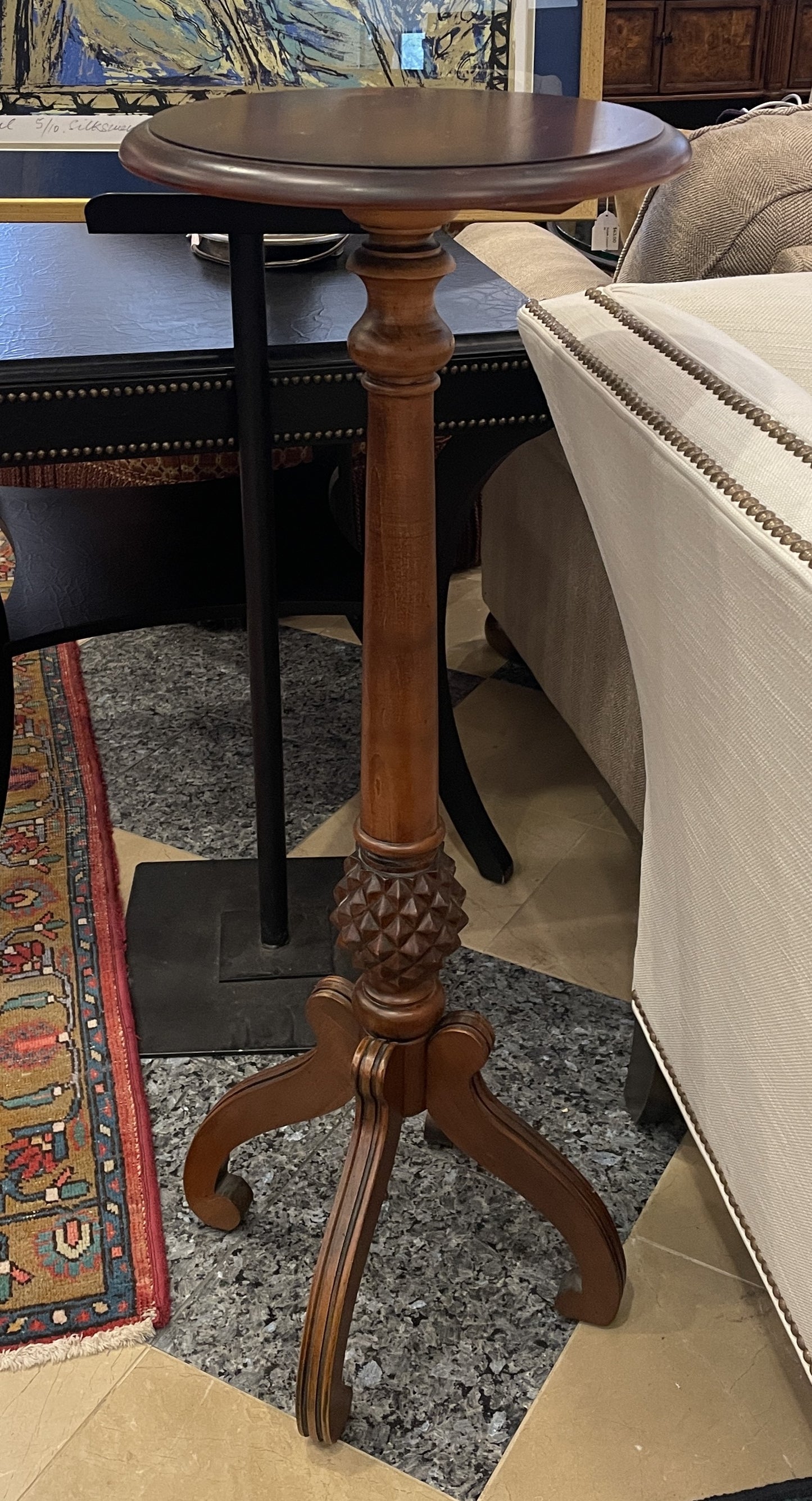 Ethan Allen British Colonial Classic Pineapple Pedestal (0H9003)