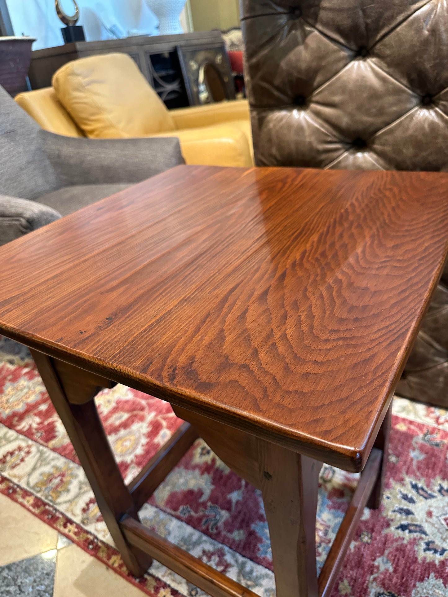 Stephen Von Hohen Square End Table, rough hewn (0C401B)