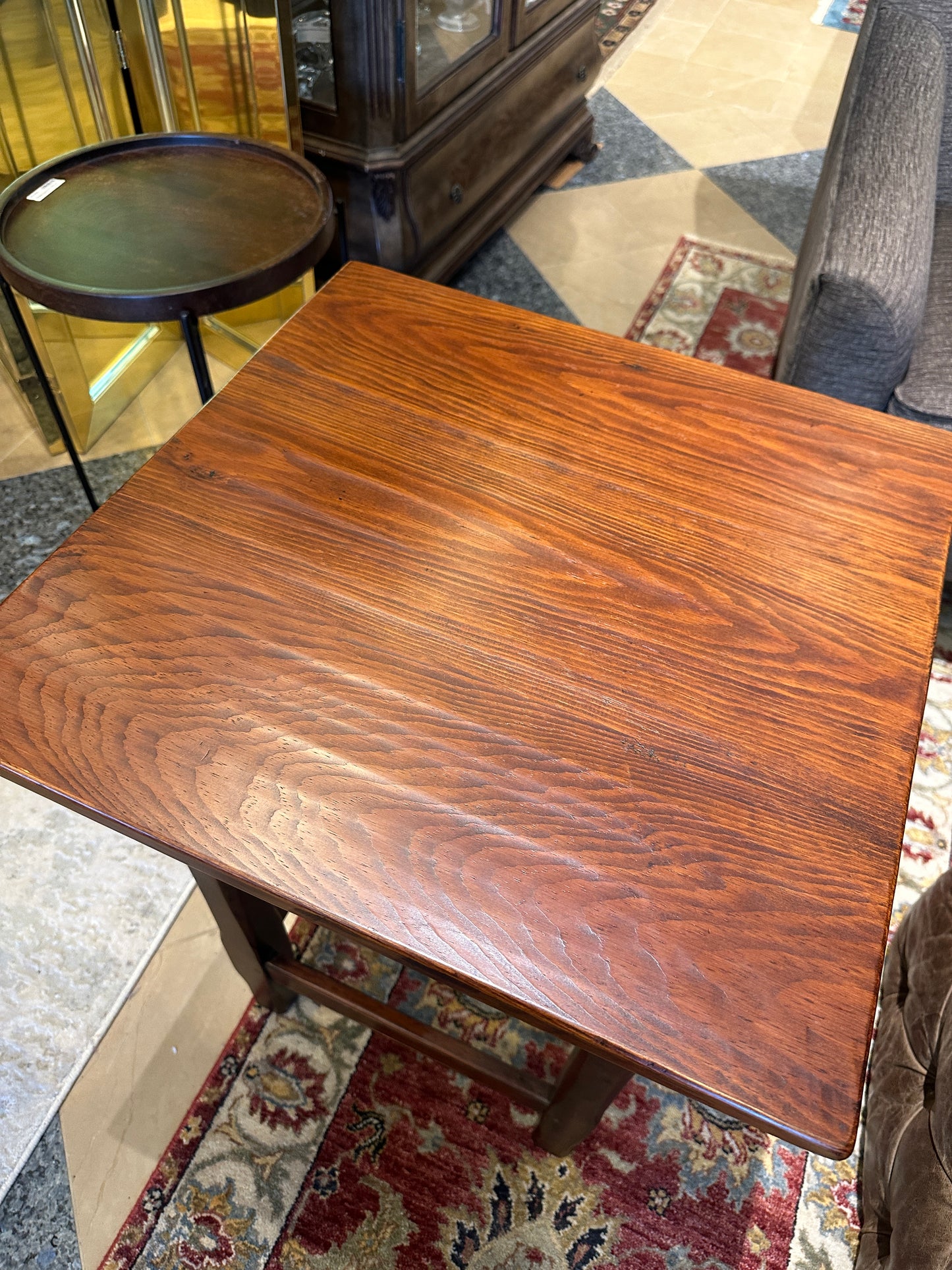 Stephen Von Hohen Square End Table, rough hewn (0C401B)