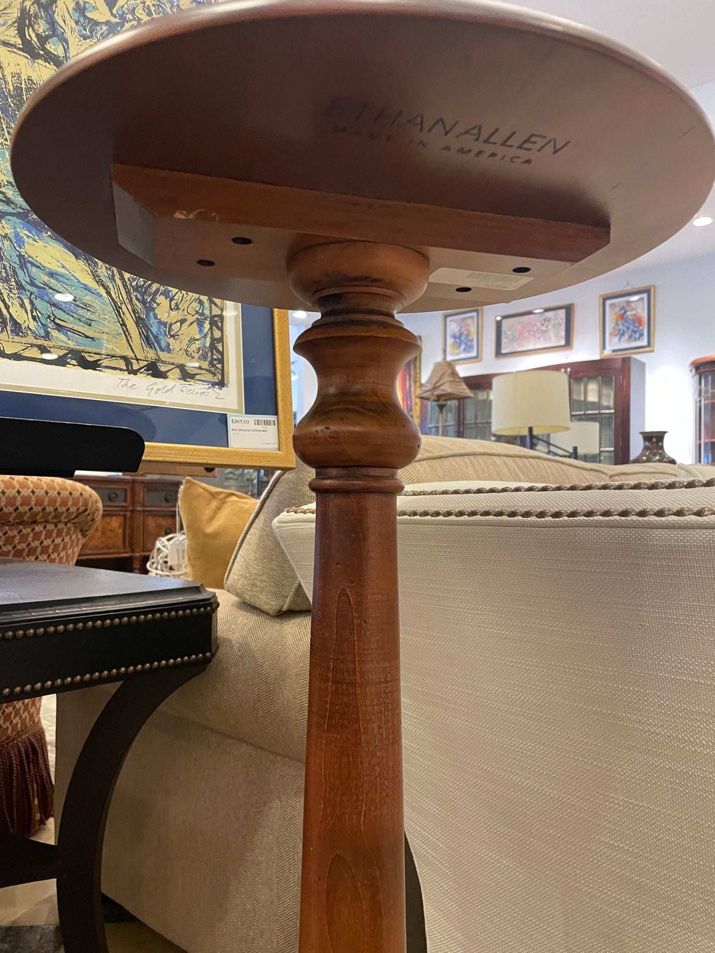Ethan Allen British Colonial Classic Pineapple Pedestal (0H9003)