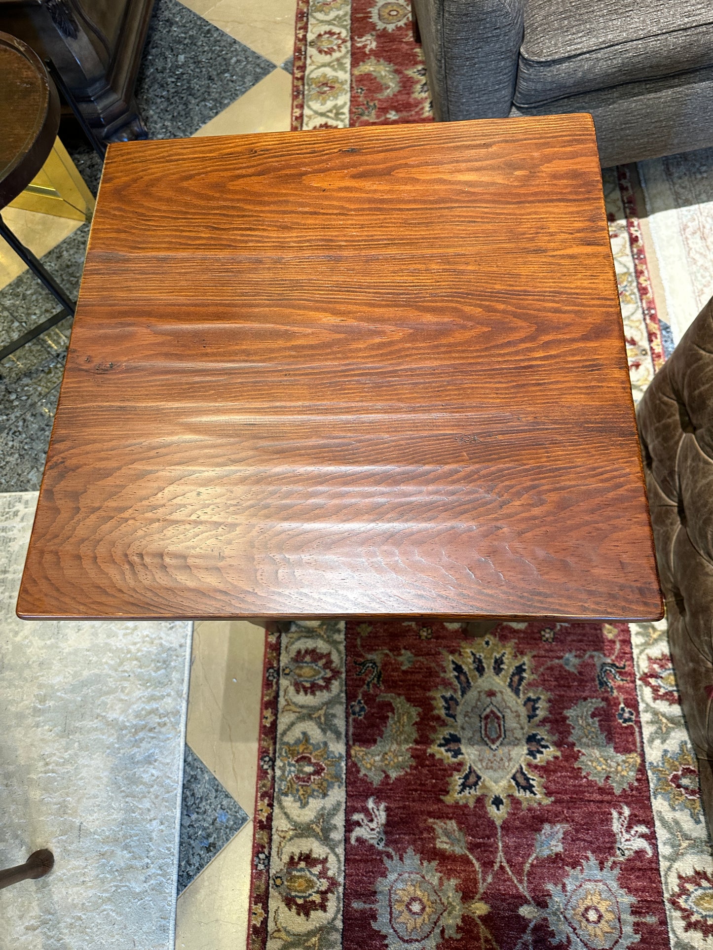 Stephen Von Hohen Square End Table, rough hewn (0C401B)