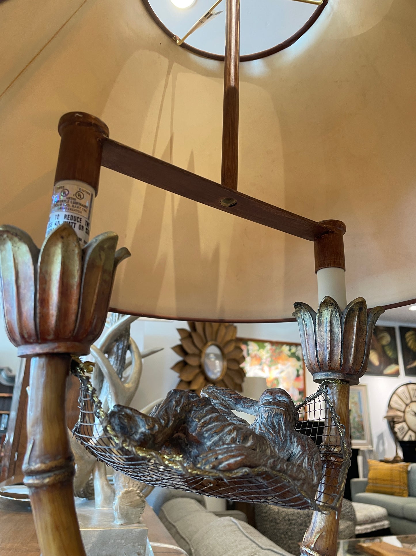 Resin Monkey Lamp (0L701O)