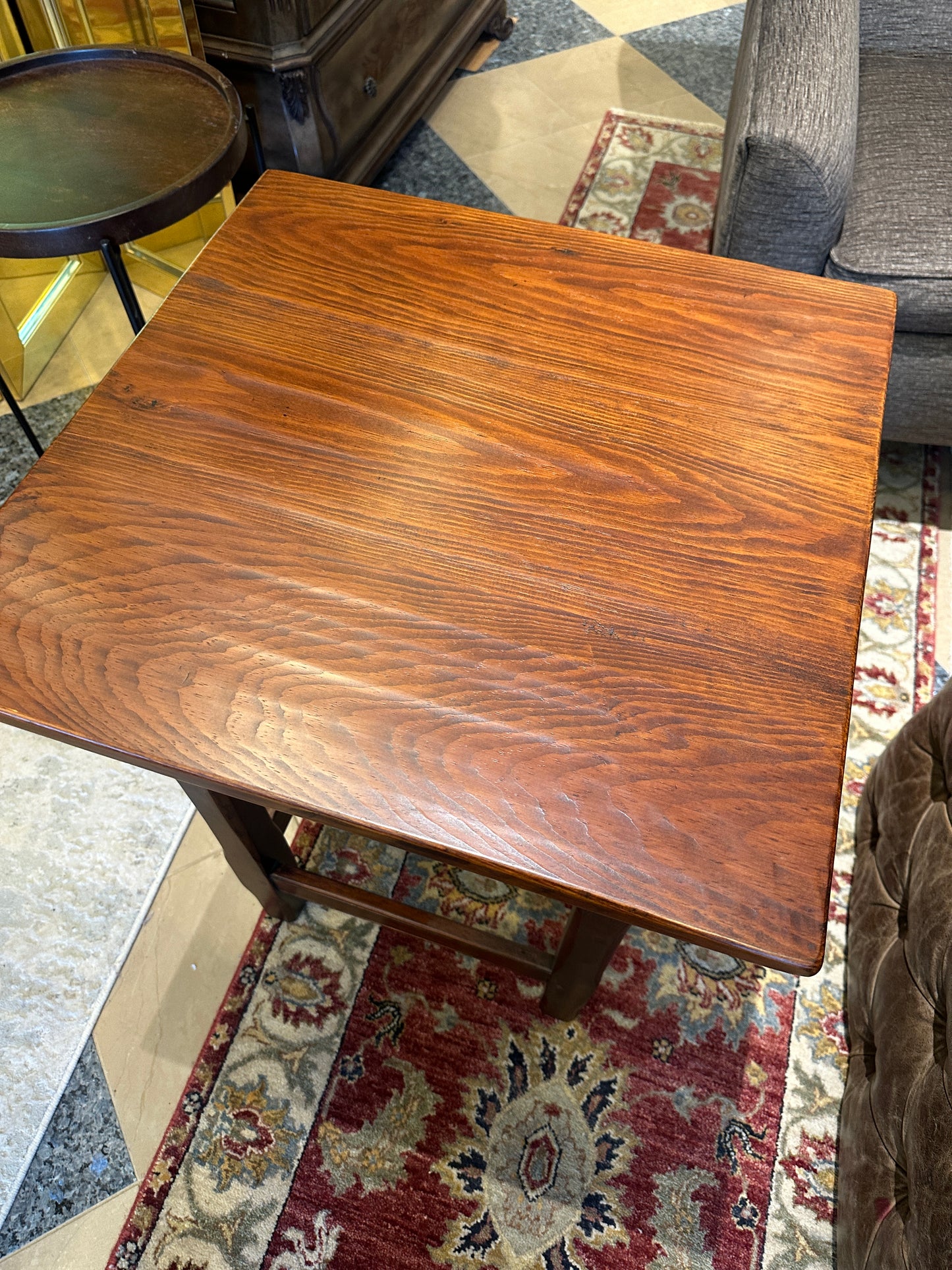 Stephen Von Hohen Square End Table, rough hewn (0C401B)