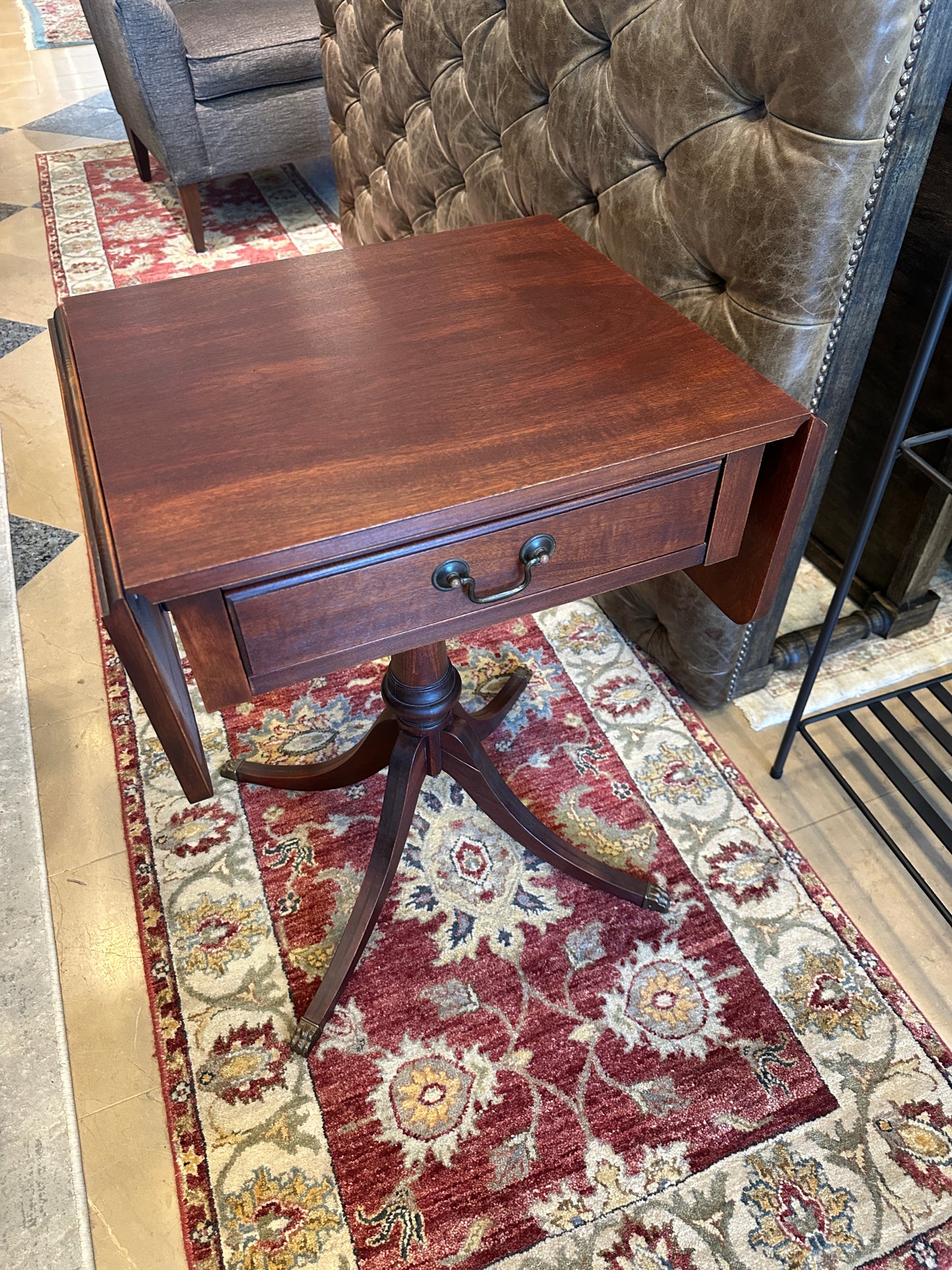 Small Drop Leaf with Drawer End Table (0C401D)