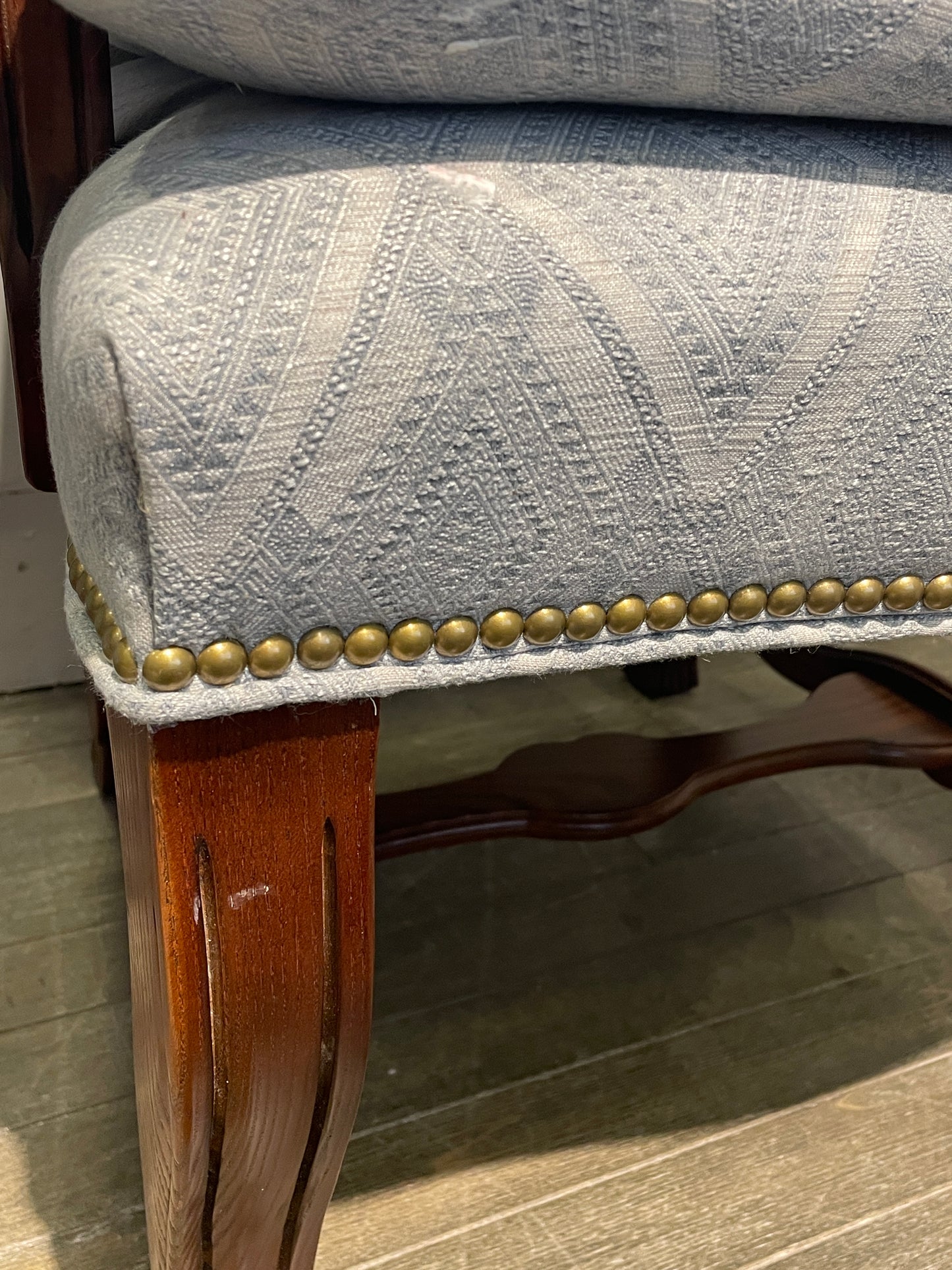 Century Louis XVI Style Blue Host Chair