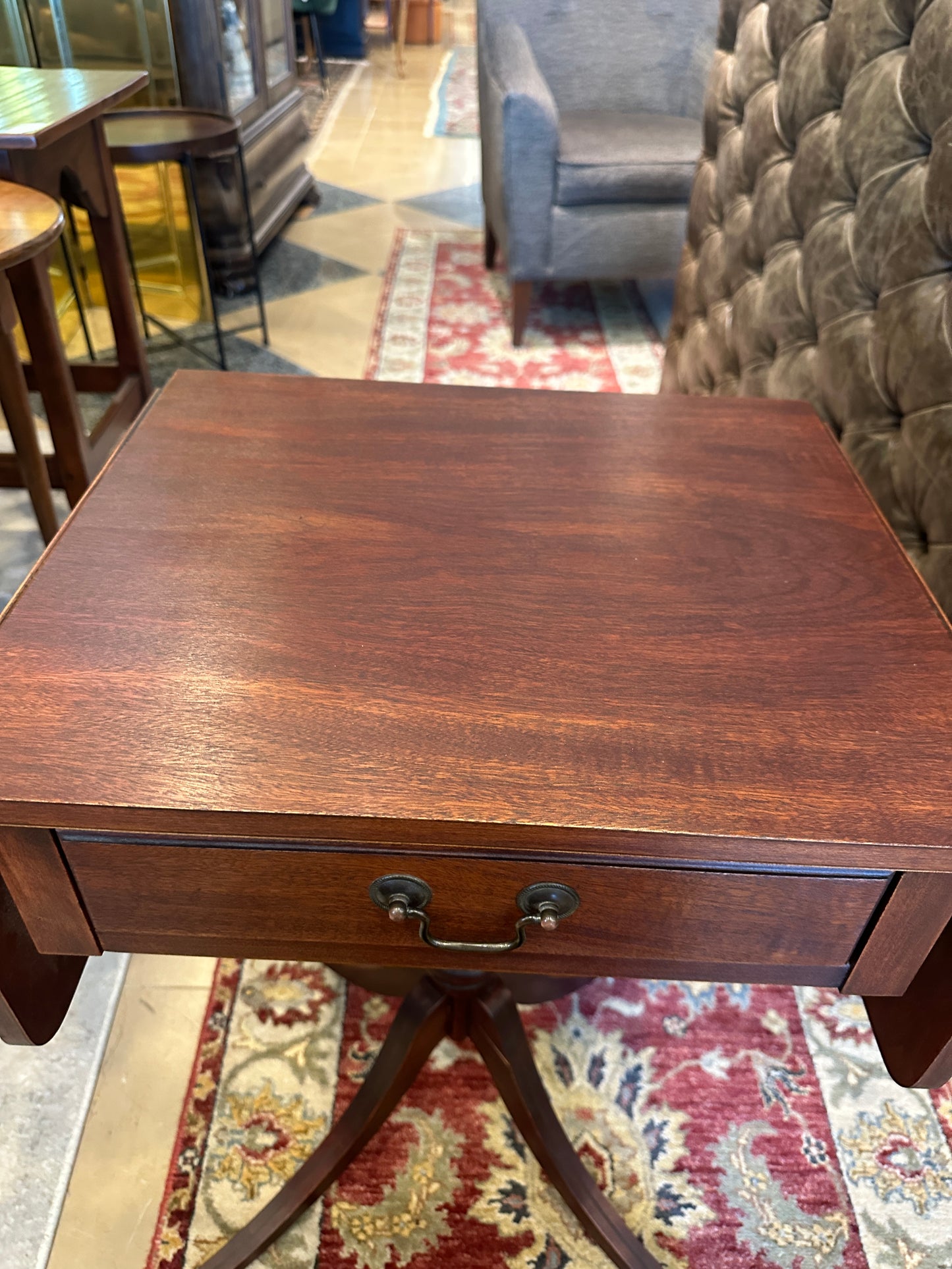 Small Drop Leaf with Drawer End Table (0C401D)