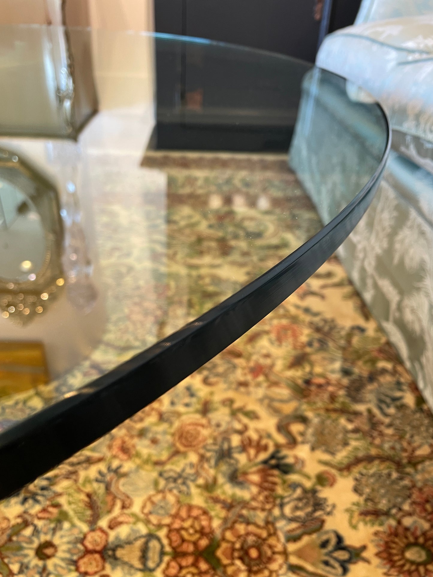 Interior Crafts 0609 Gilt Coffee Table with Glass Top (0KP018)