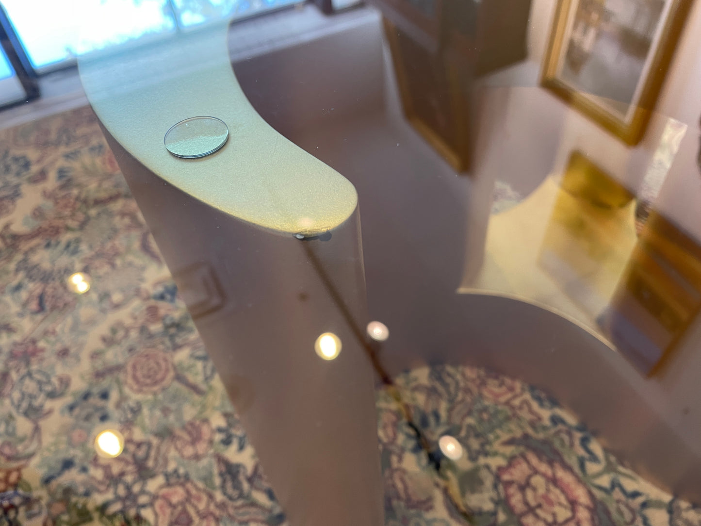Interior Crafts 0609 Gilt Coffee Table with Glass Top (0KP018)