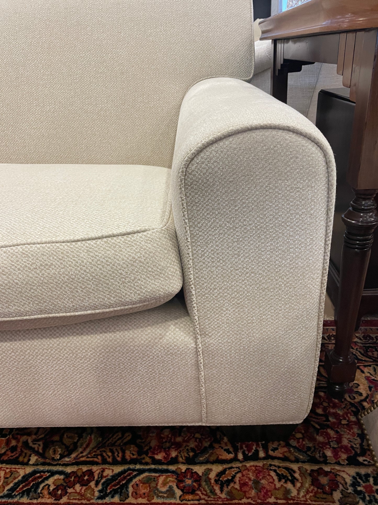 Bespoke Basket Weave Micro Boucle Sofa, AS IS (0OT00I)