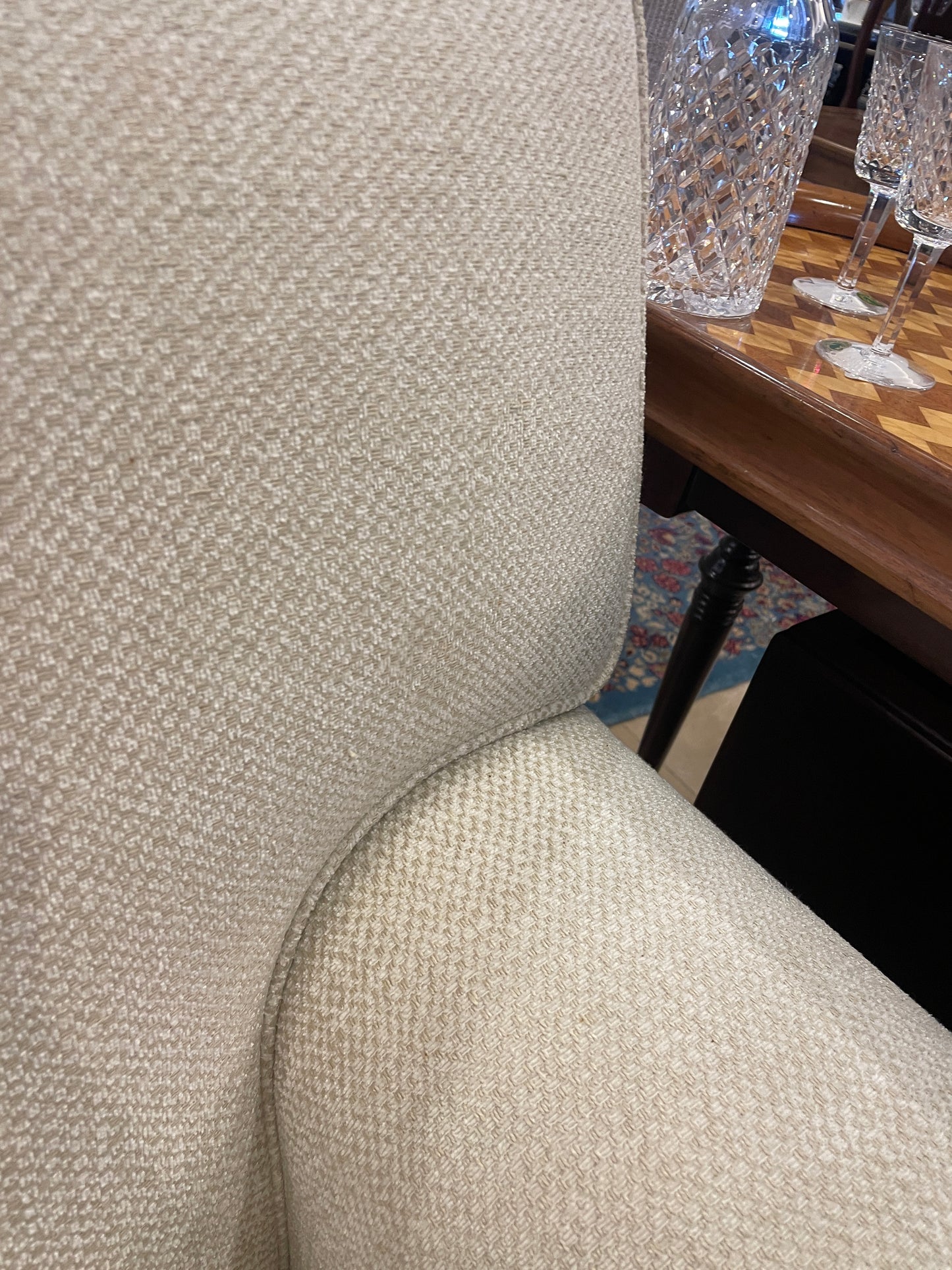 Bespoke Basket Weave Micro Boucle Sofa, AS IS (0OT00I)