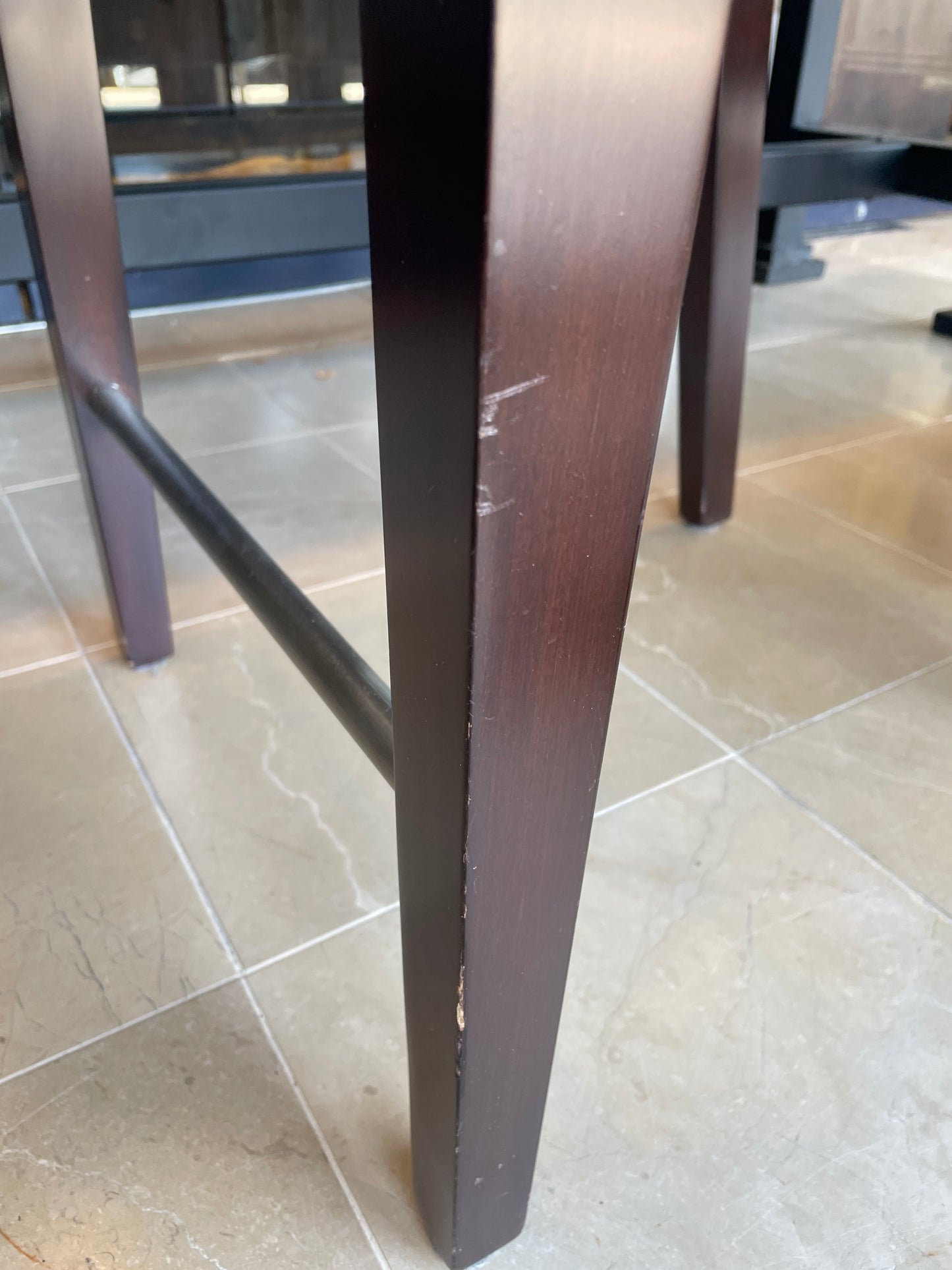 A. Rudin Swivel Stool in Leather (Two available 0OU00L 0OU00M)