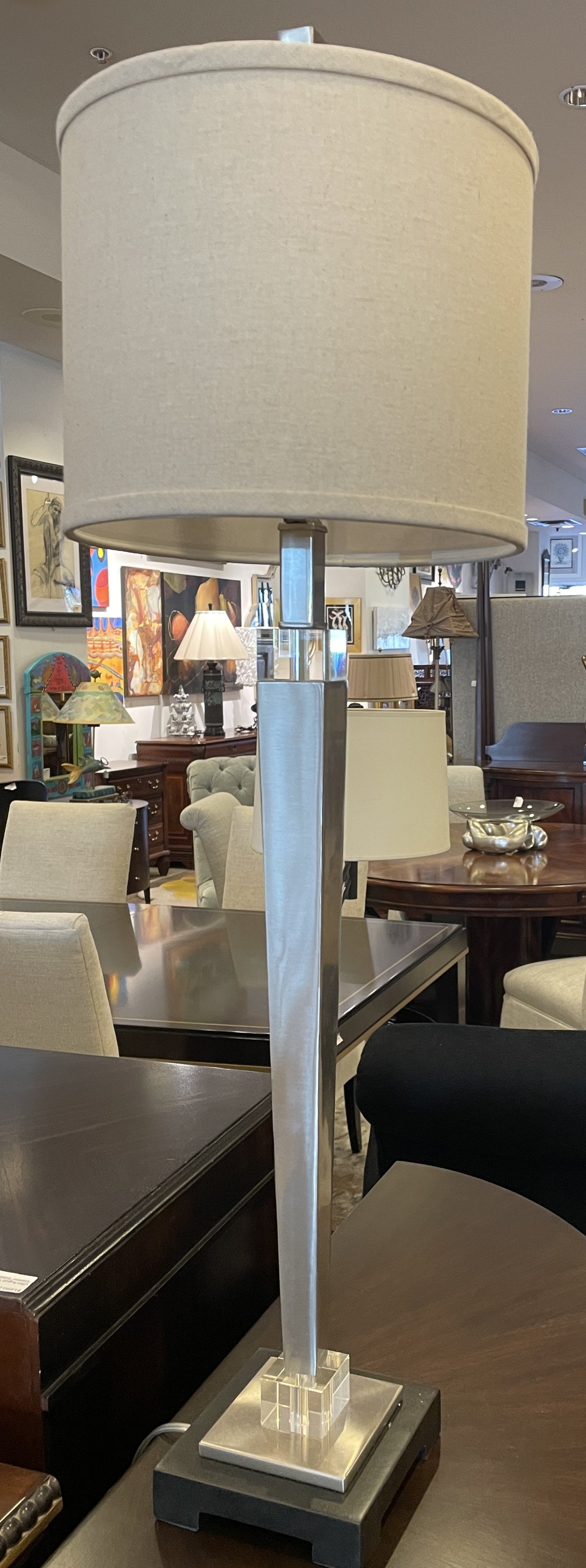Uttermost Silver and Acrylic Lamp (0L701G)