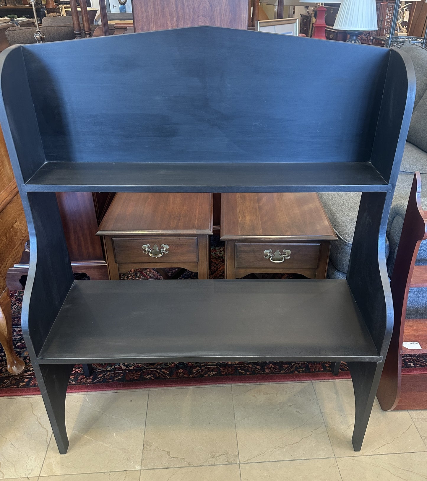 Early American Bench/Shelf in Black (0C401S)