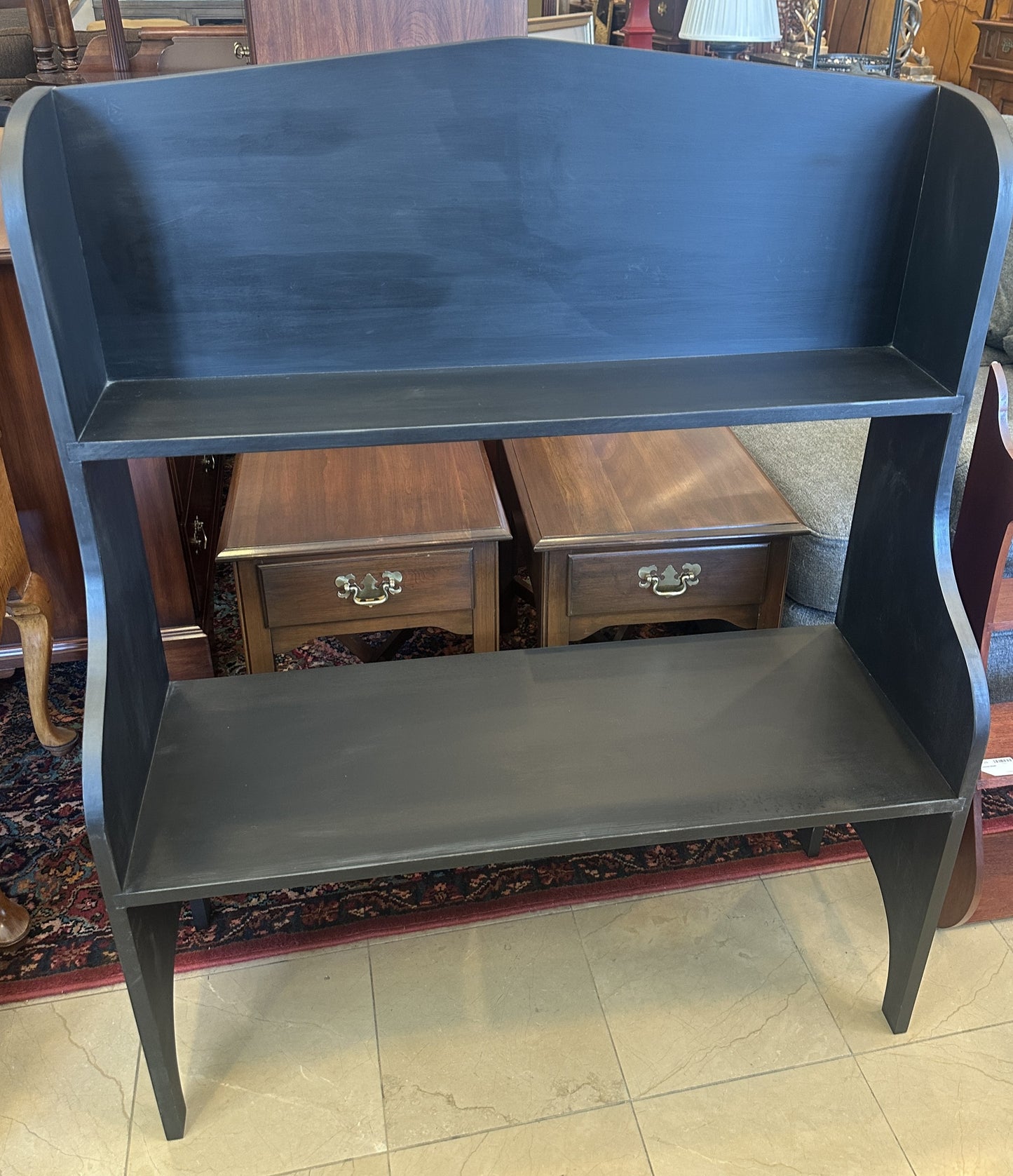 Early American Bench/Shelf in Black (0C401S)