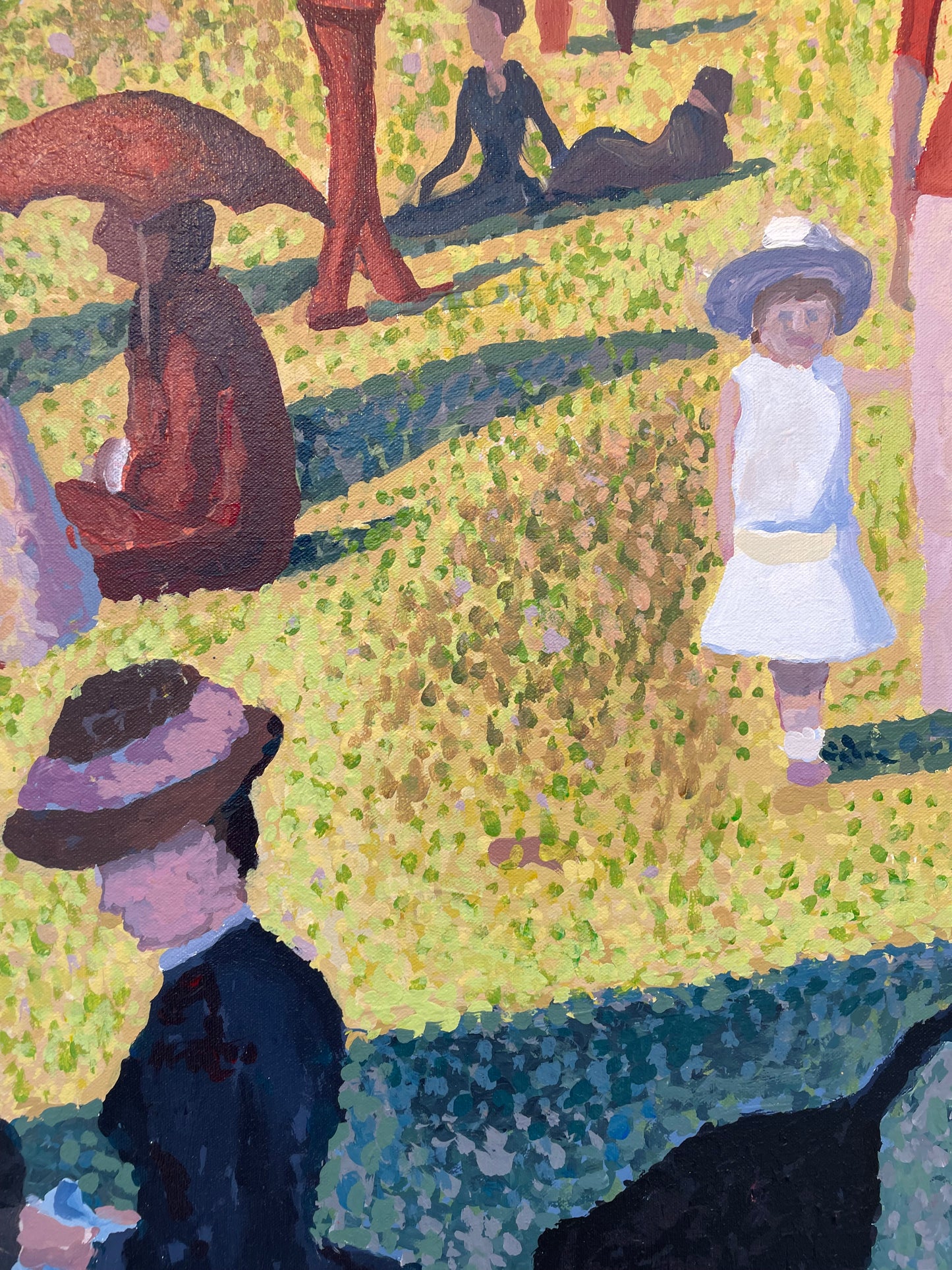 Georges Seurat "A Sunday Afternoon..." Painting on Canvas Reproduction (20573)
