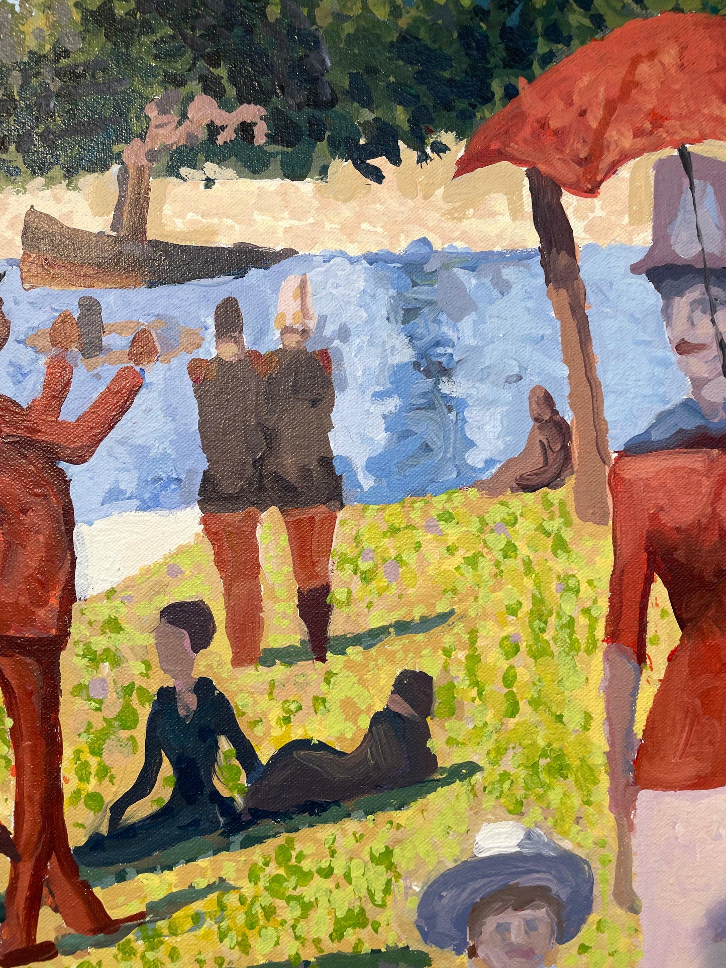 Georges Seurat "A Sunday Afternoon..." Painting on Canvas Reproduction (20573)