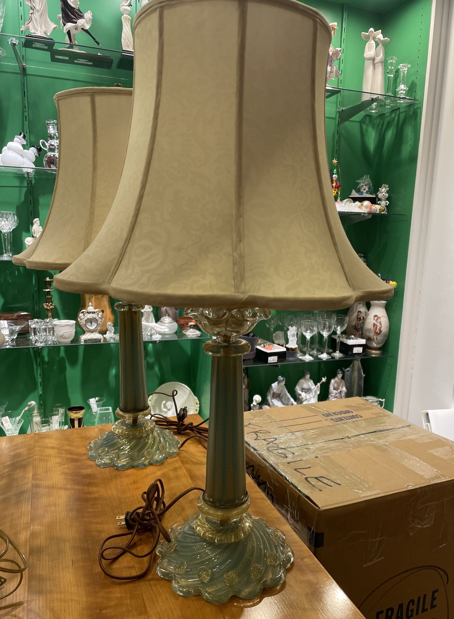 Pair Barovier Venetian Table Lamps (TY31BK)