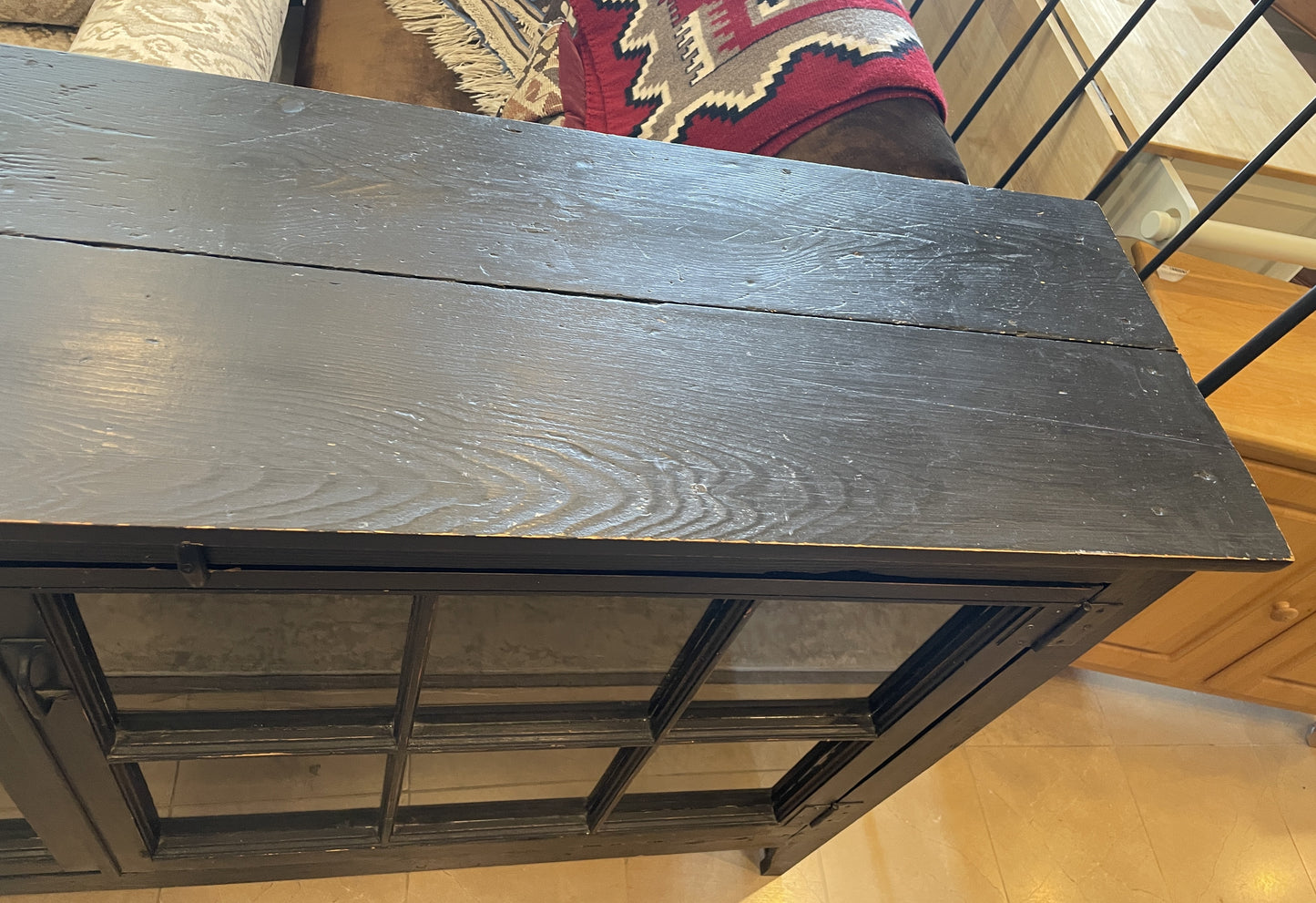 Rustic Sideboard with Two Glass Paned Doors (0OW003)