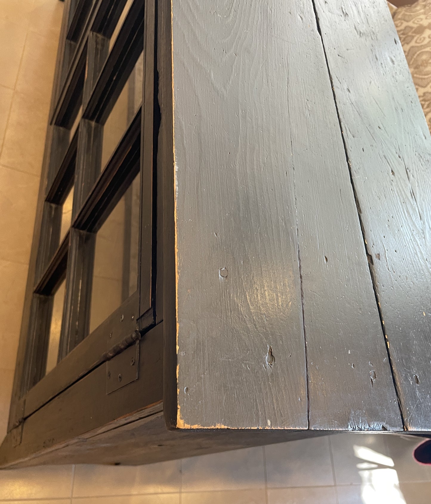 Rustic Sideboard with Two Glass Paned Doors (0OW003)
