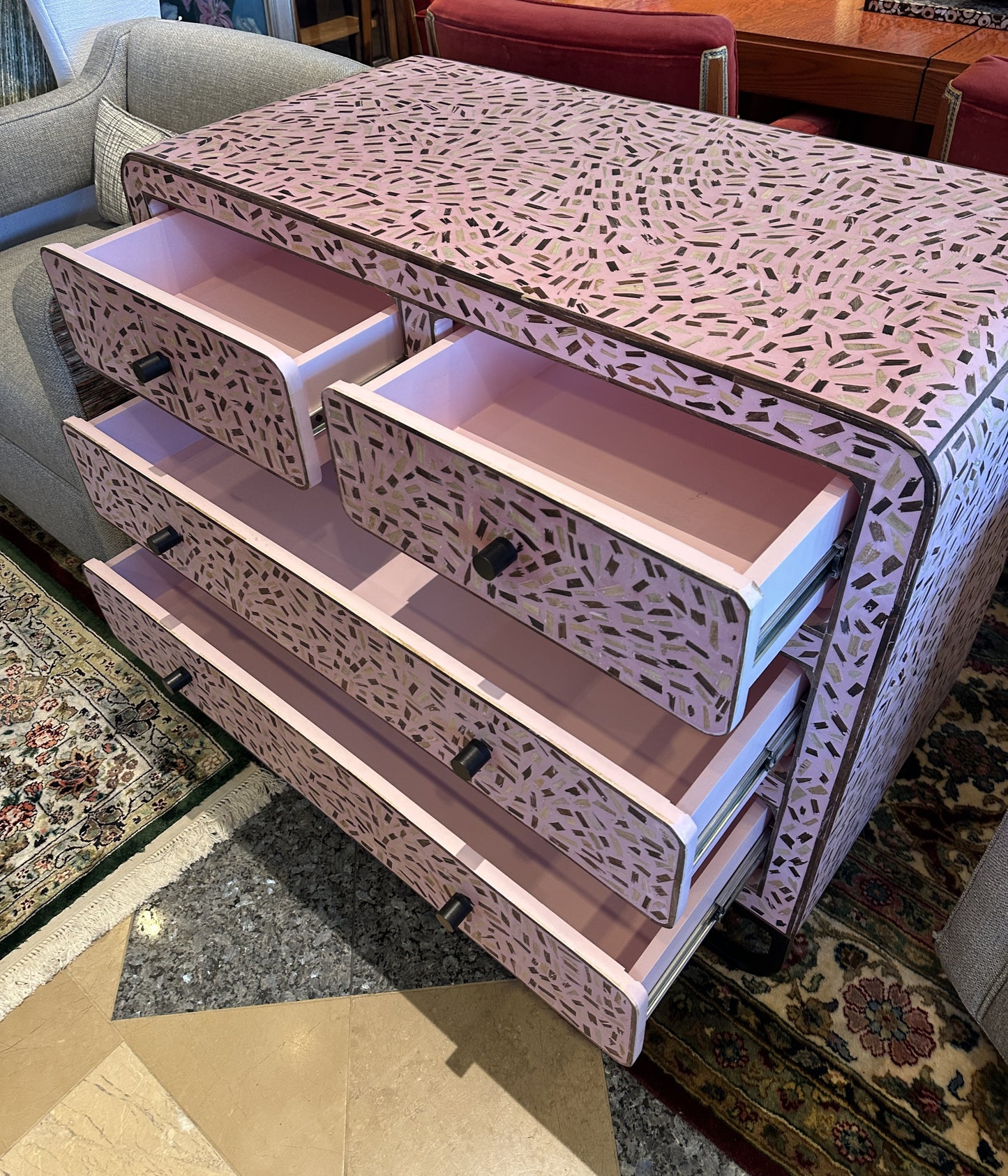 Moe's Home Collection Waterfall Dresser in Pink (0NY001)