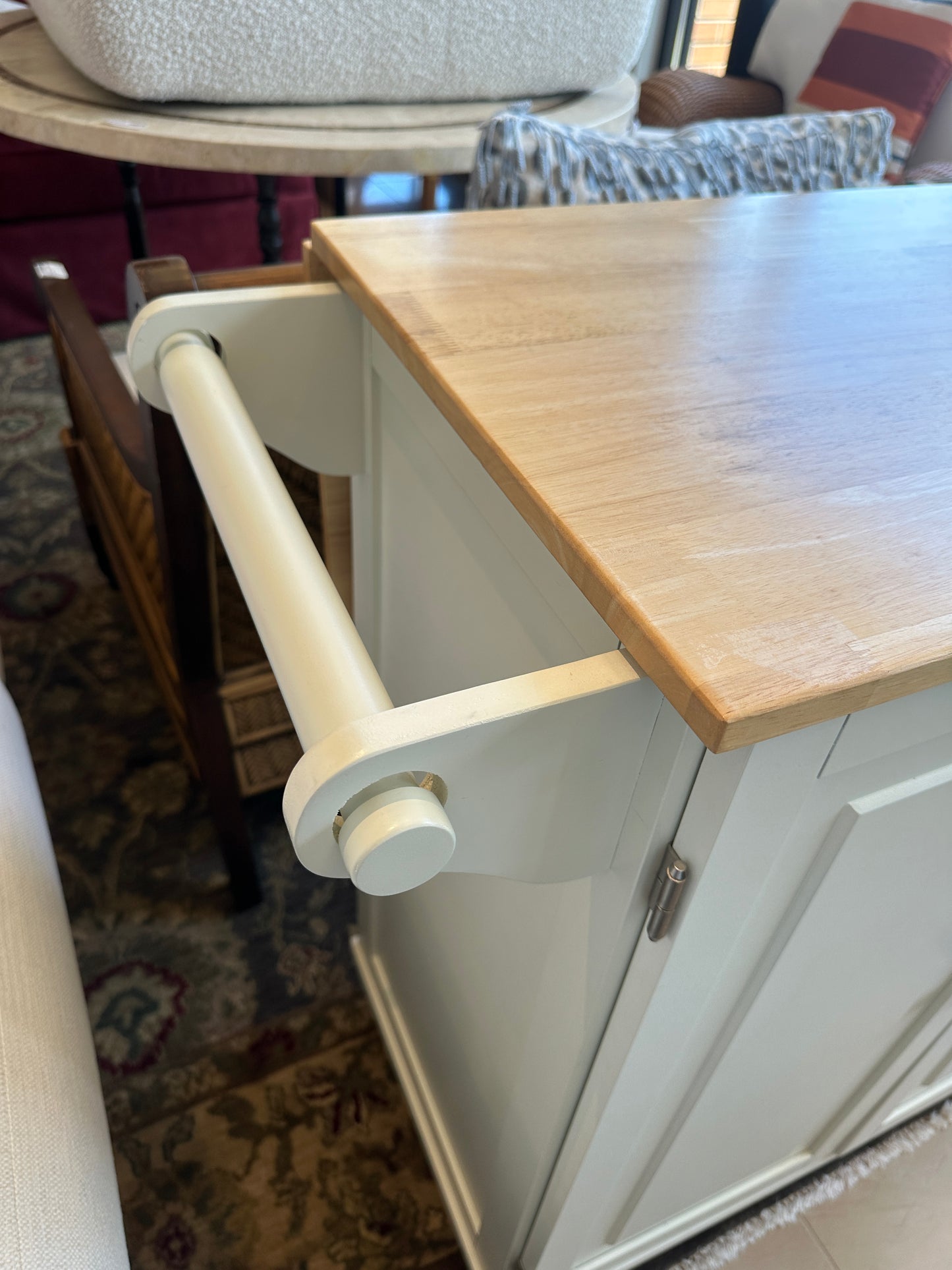 Kitchen Cart with Butcher Block Top (0NW00M)
