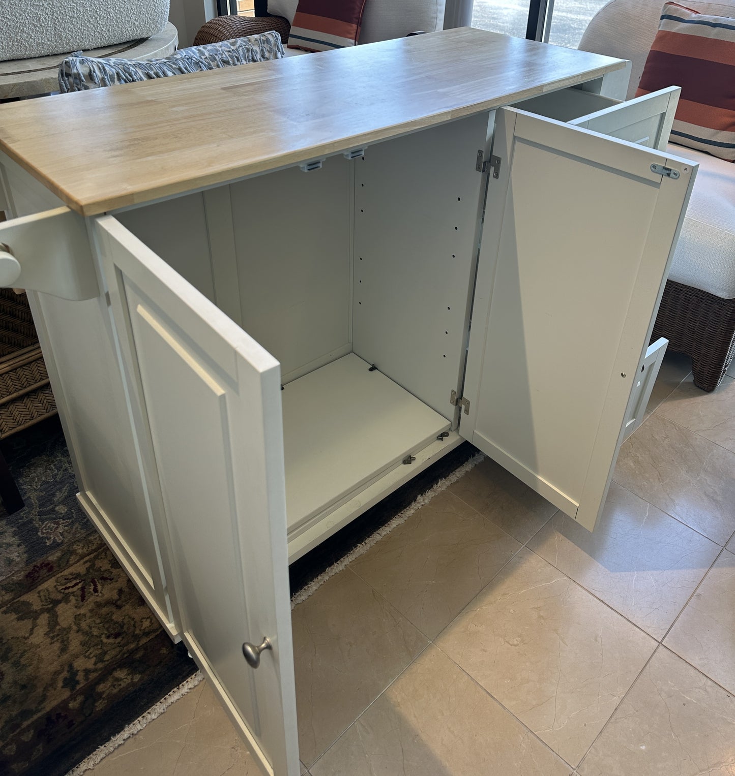 Kitchen Cart with Butcher Block Top (0NW00M)