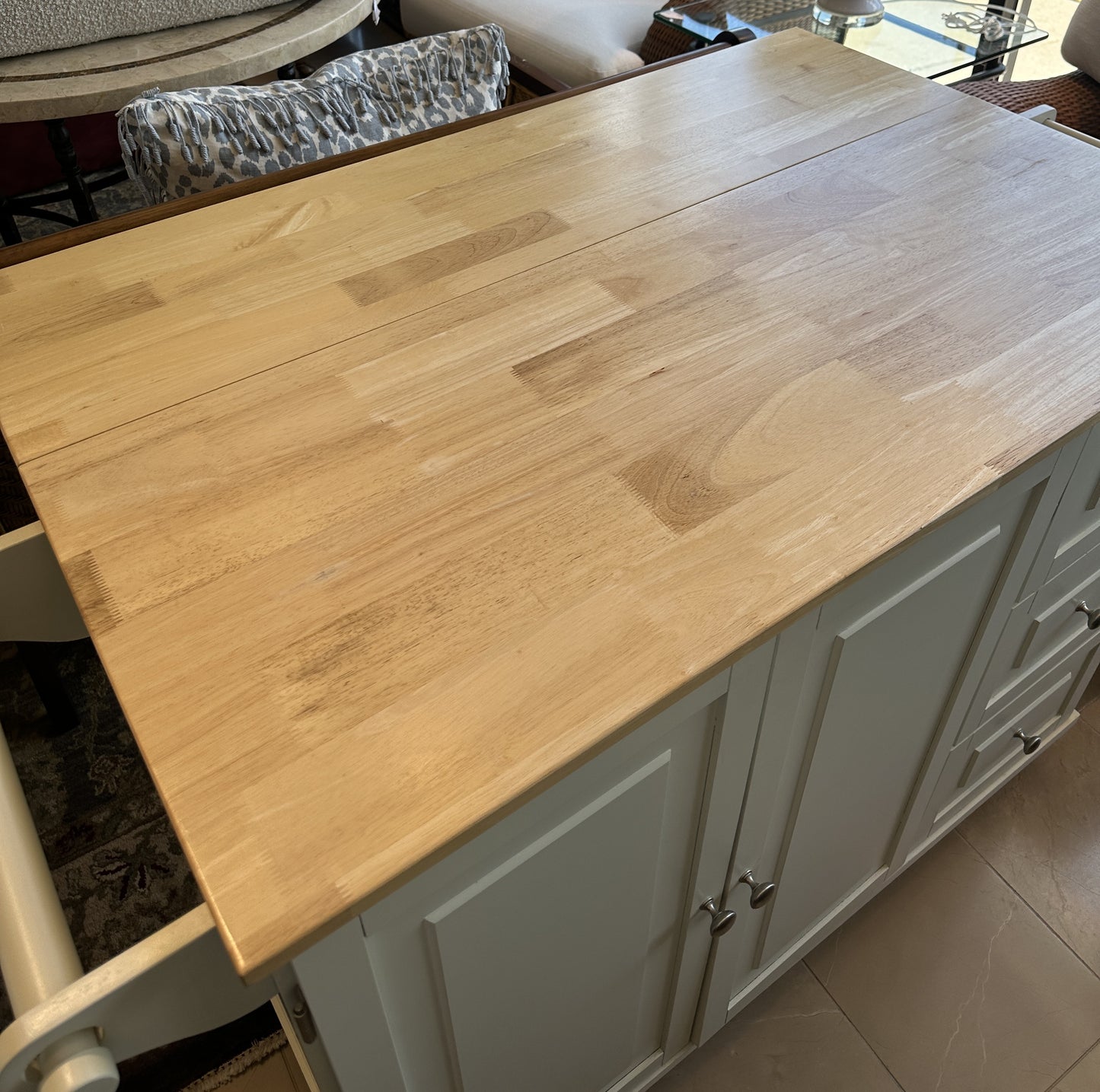 Kitchen Cart with Butcher Block Top (0NW00M)