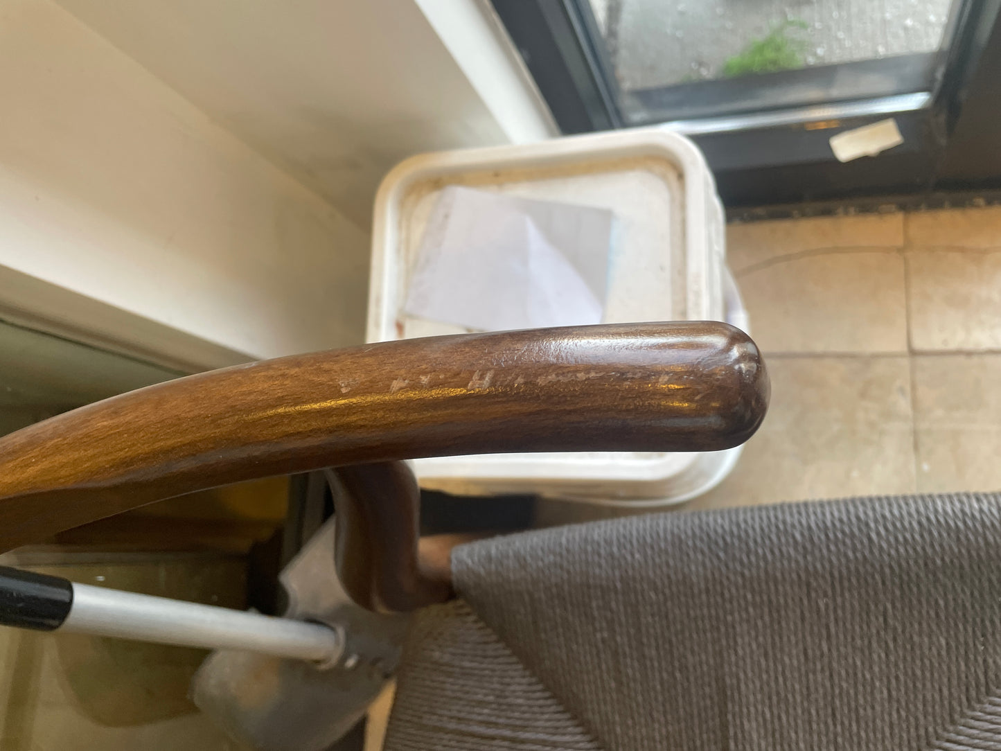 Crate and Barrel Crescent Dining Chairs with Rushed Seat, set of 4 (0L700L)