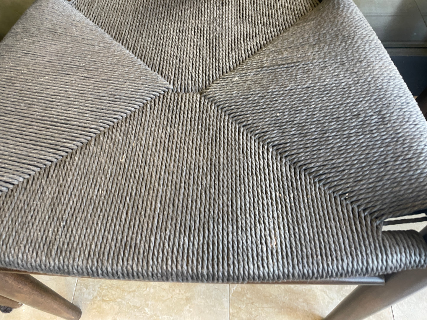 Crate and Barrel Crescent Dining Chairs with Rushed Seat, set of 4 (0L700L)