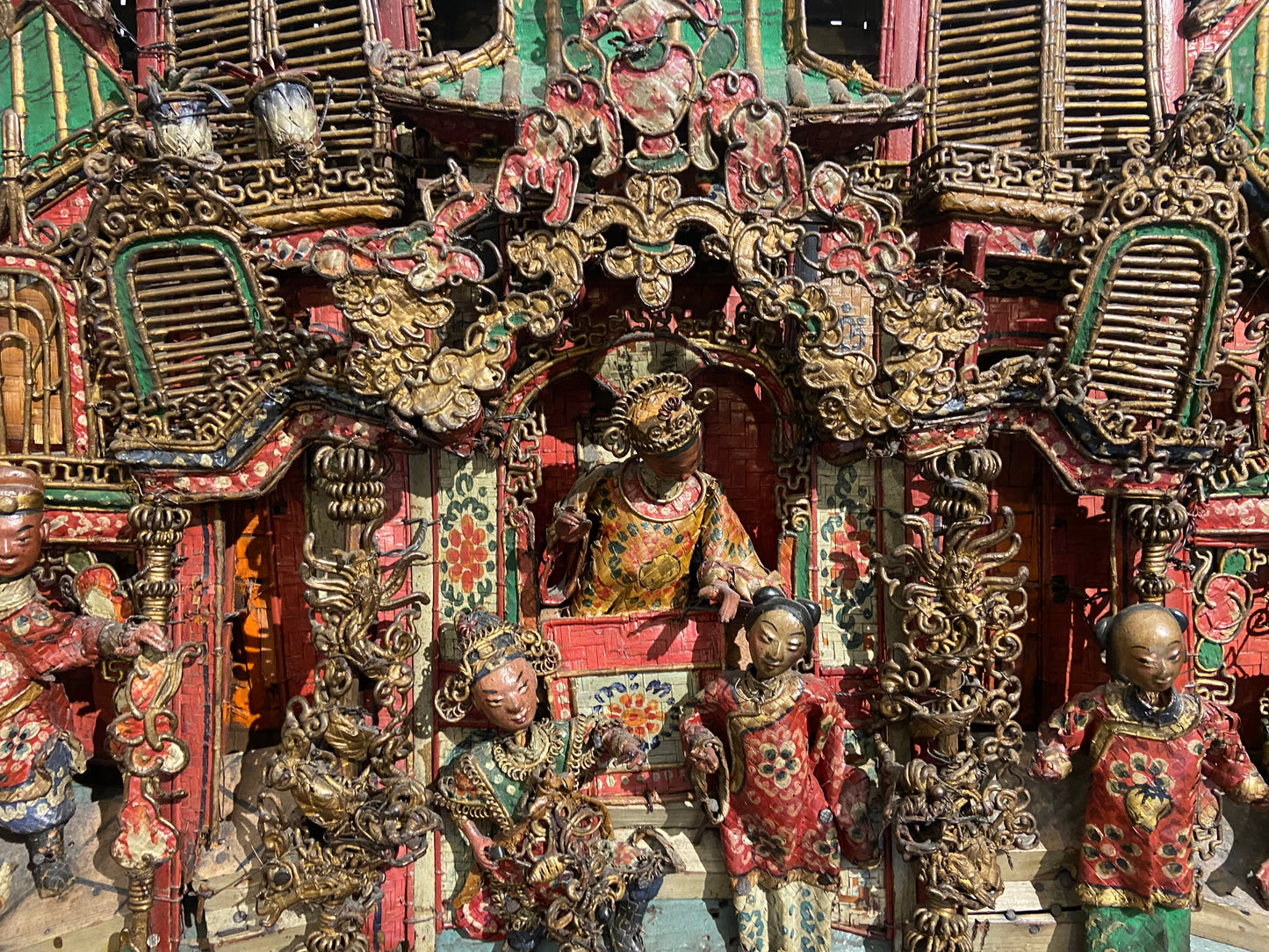 Antique Chinese Puppet Diorama