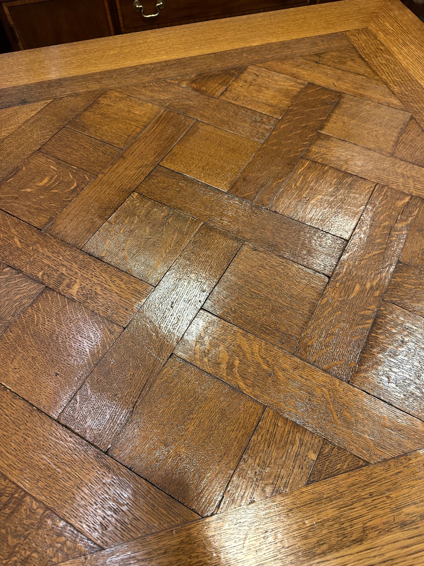 Pierre Colletier Oak Parquet Game Table (0NW006, 0NW005) (Two Available)