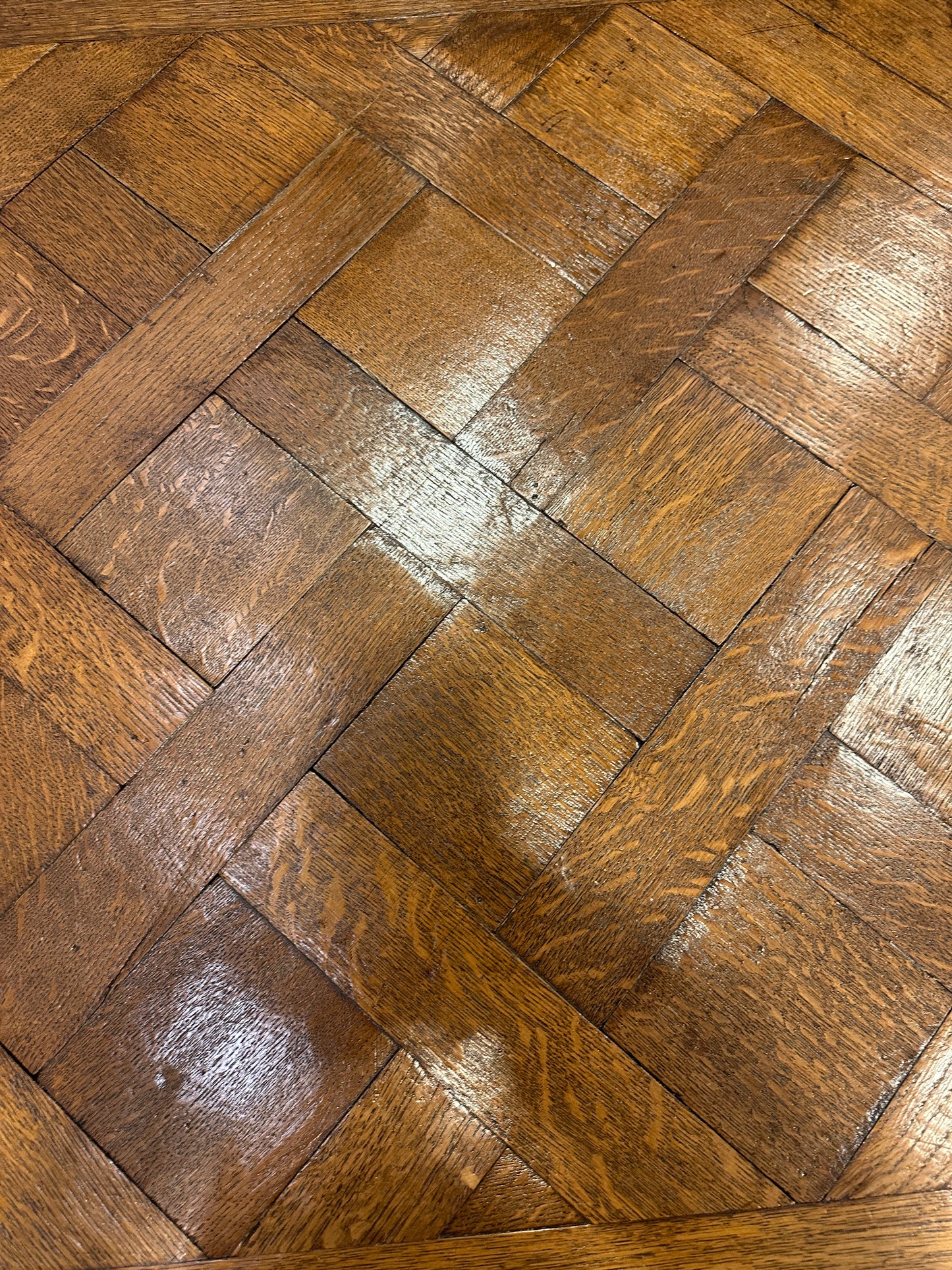 Pierre Colletier Oak Parquet Game Table (0NW006, 0NW005) (Two Available)
