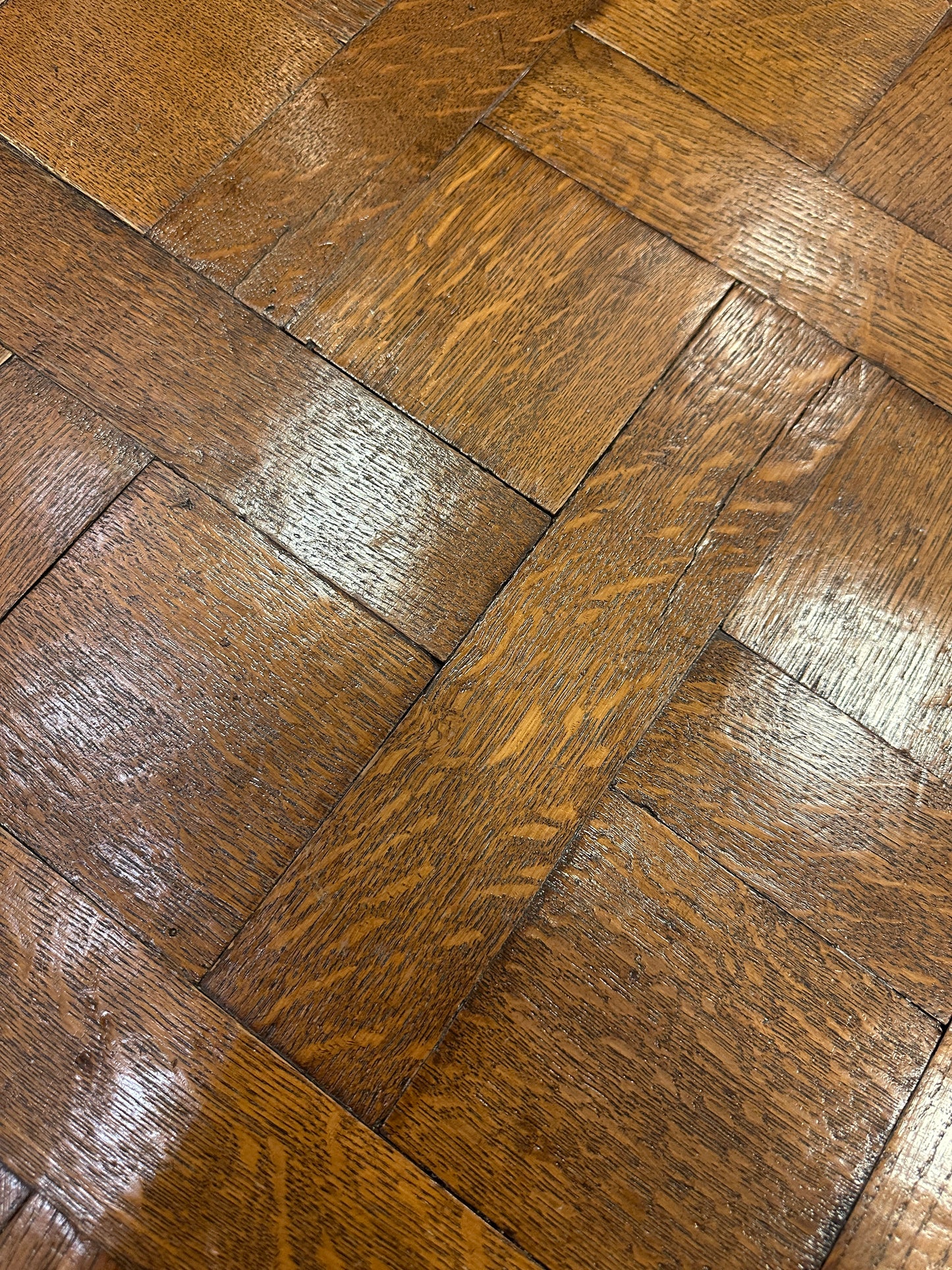 Pierre Colletier Oak Parquet Game Table (0NW006, 0NW005) (Two Available)