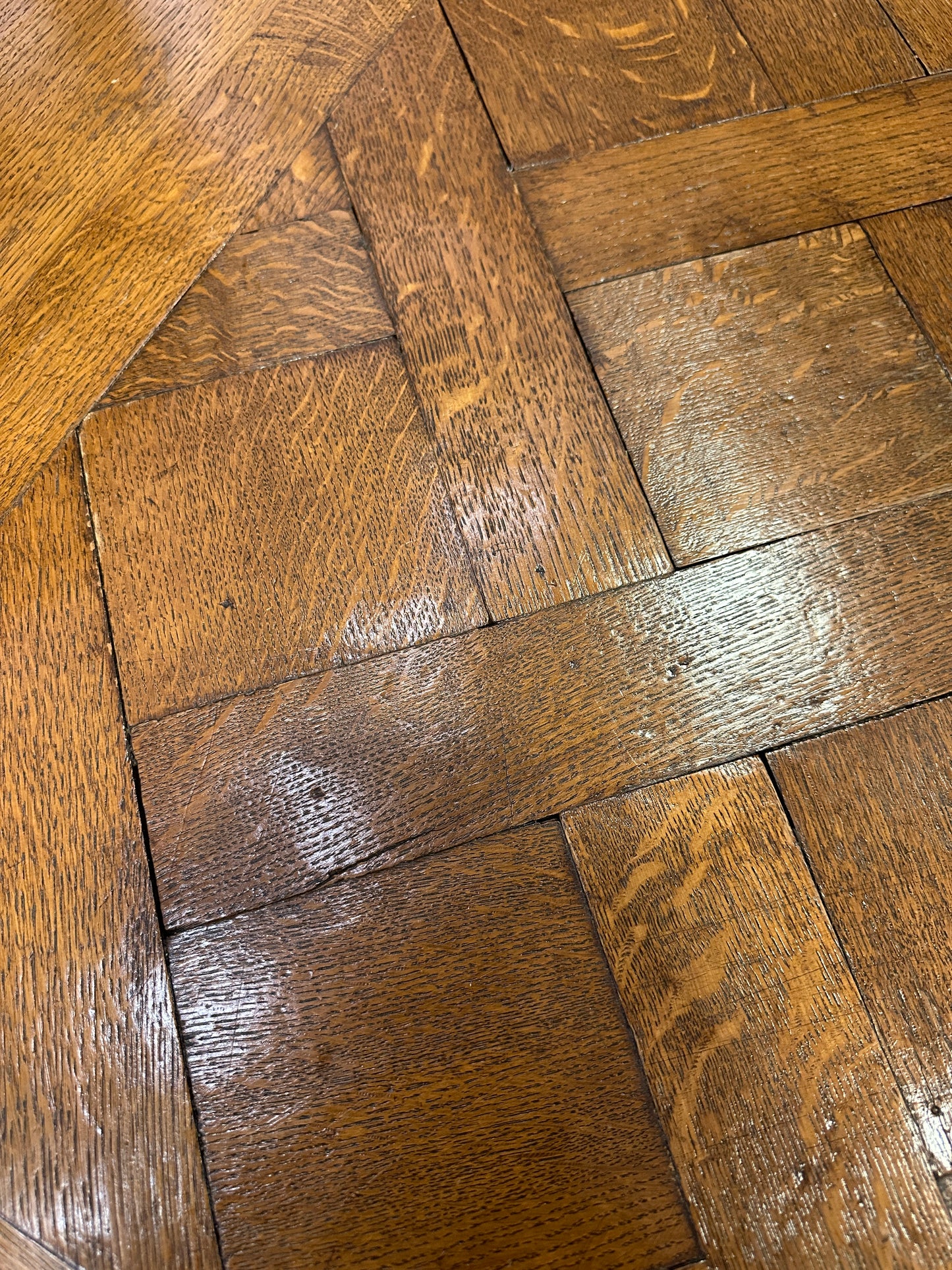 Pierre Colletier Oak Parquet Game Table (0NW006, 0NW005) (Two Available)