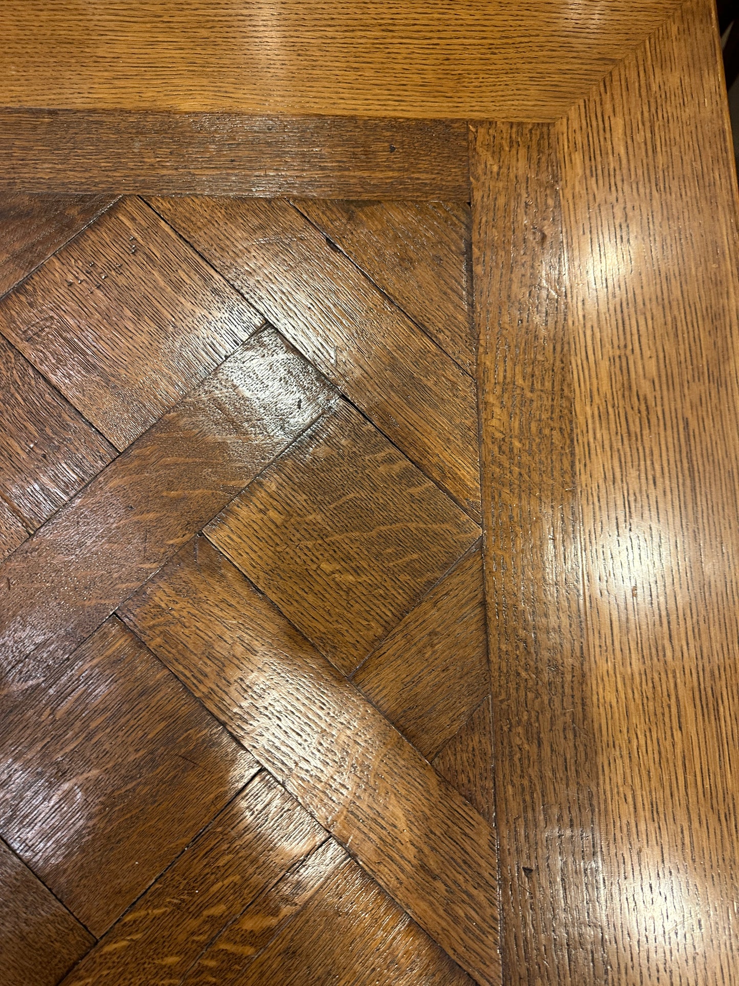 Pierre Colletier Oak Parquet Game Table (0NW006, 0NW005) (Two Available)