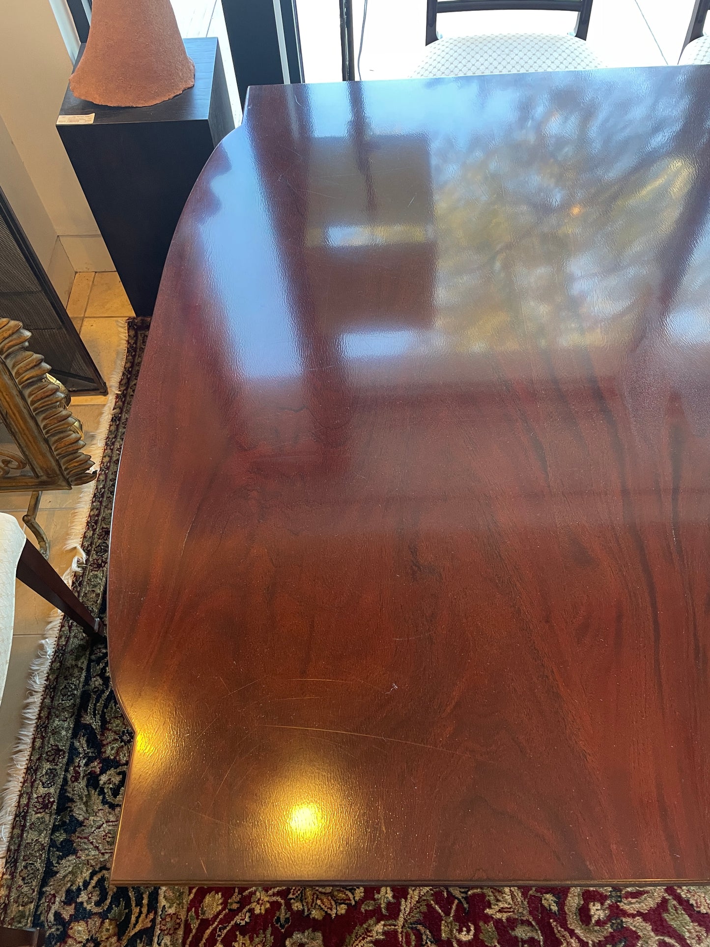 Baker Double Pedestal Dining Table, AS IS (0OX001)